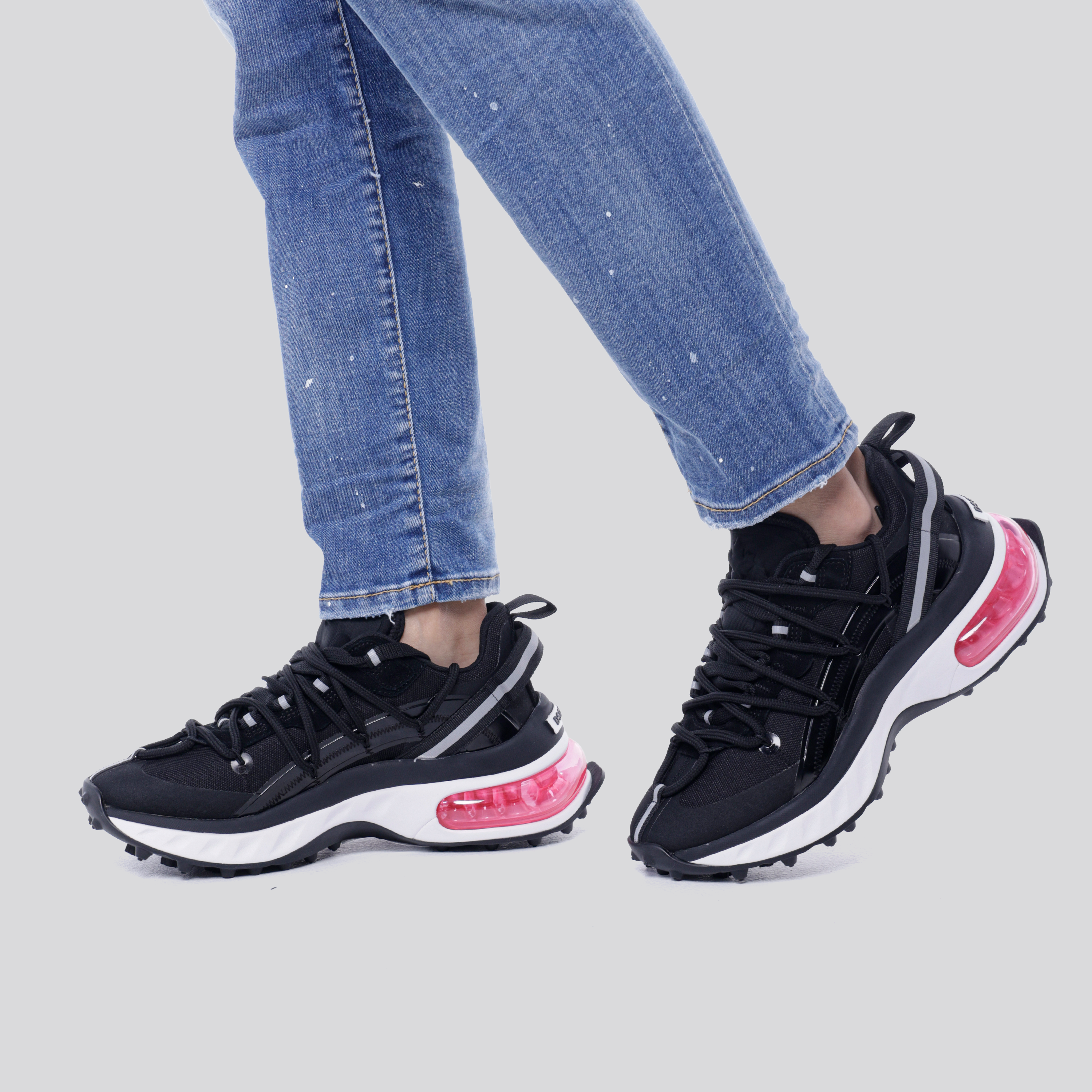 Sneakers Negros Rosado Dsquared2 Bubble