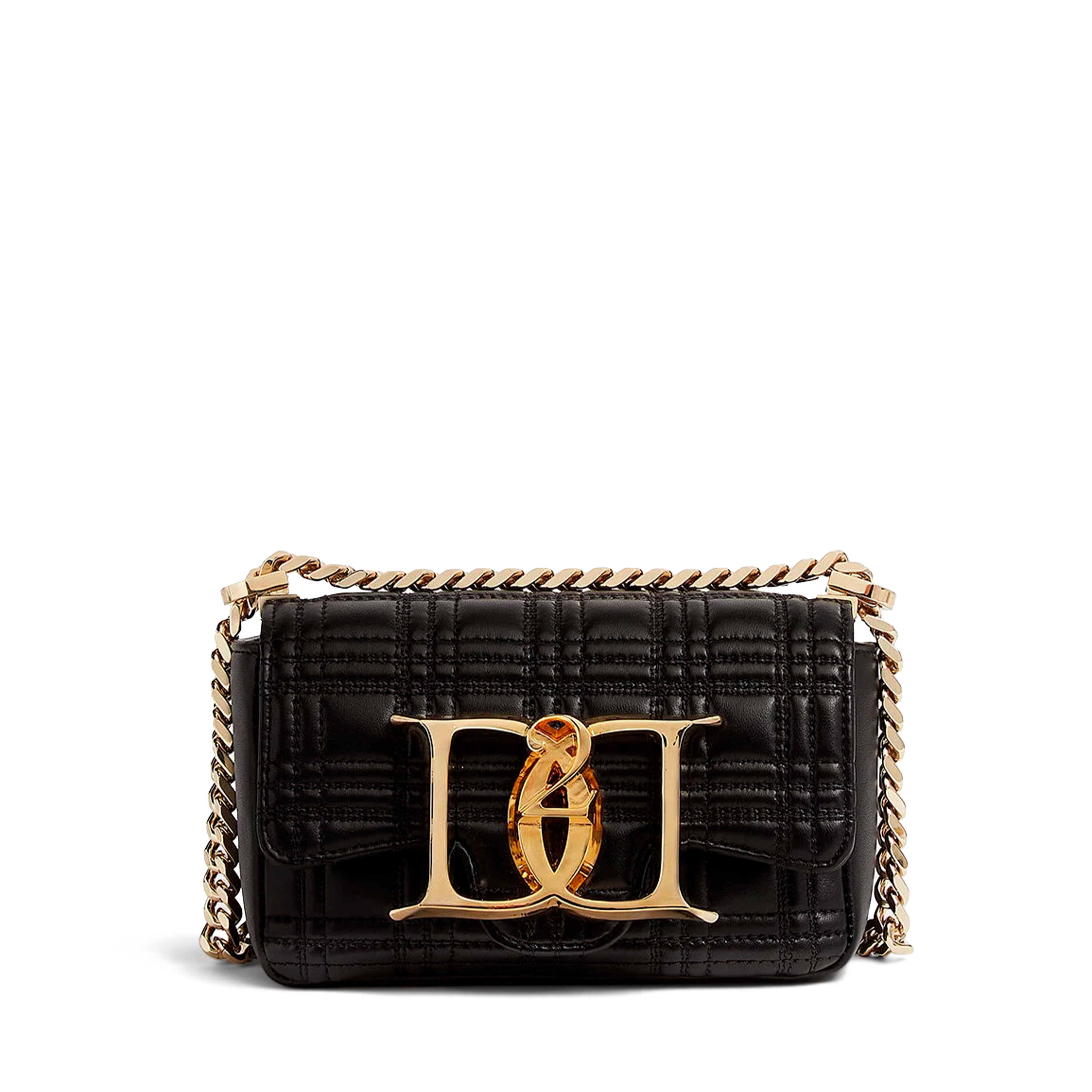 Cartera Negra Dsquared2 Gold Double D