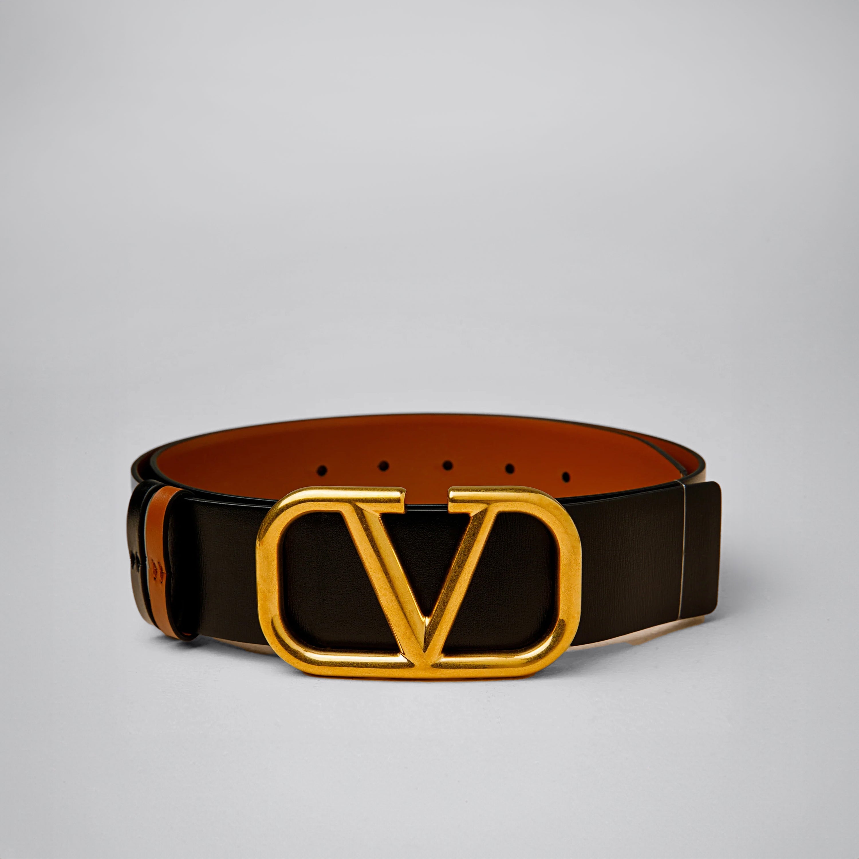 Cinturón Negro/Selleria Valentino Vlogo 40mm