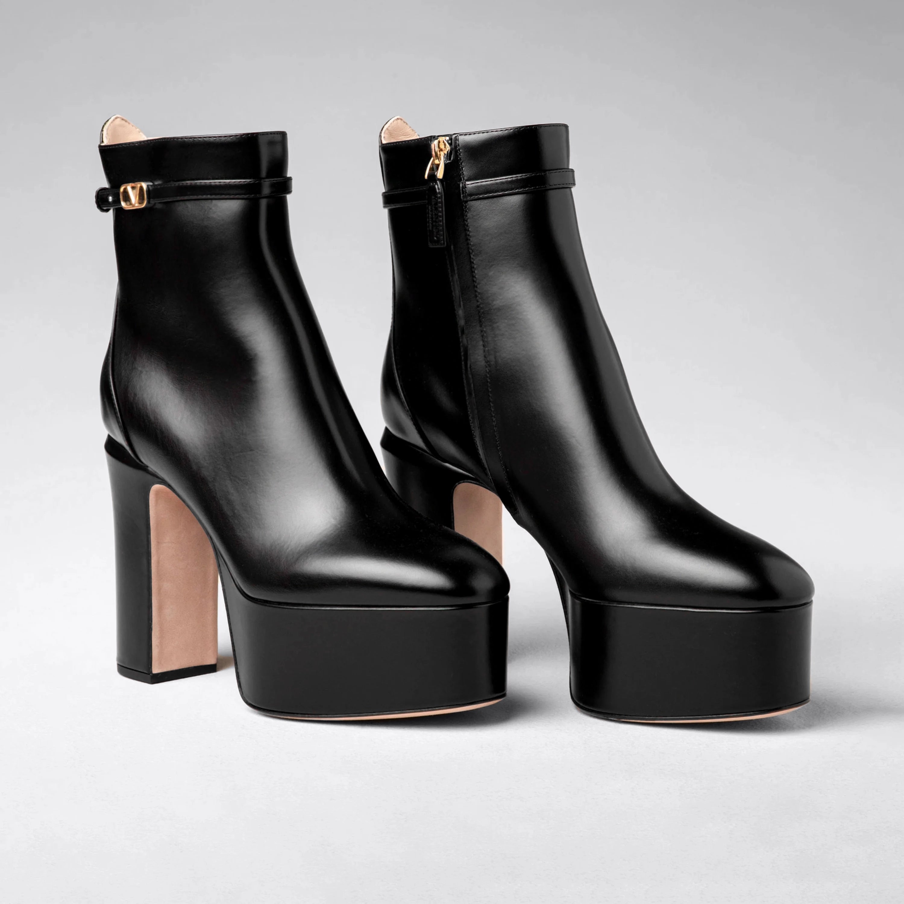 Botas Negras Valentino Vlogo 125 mm