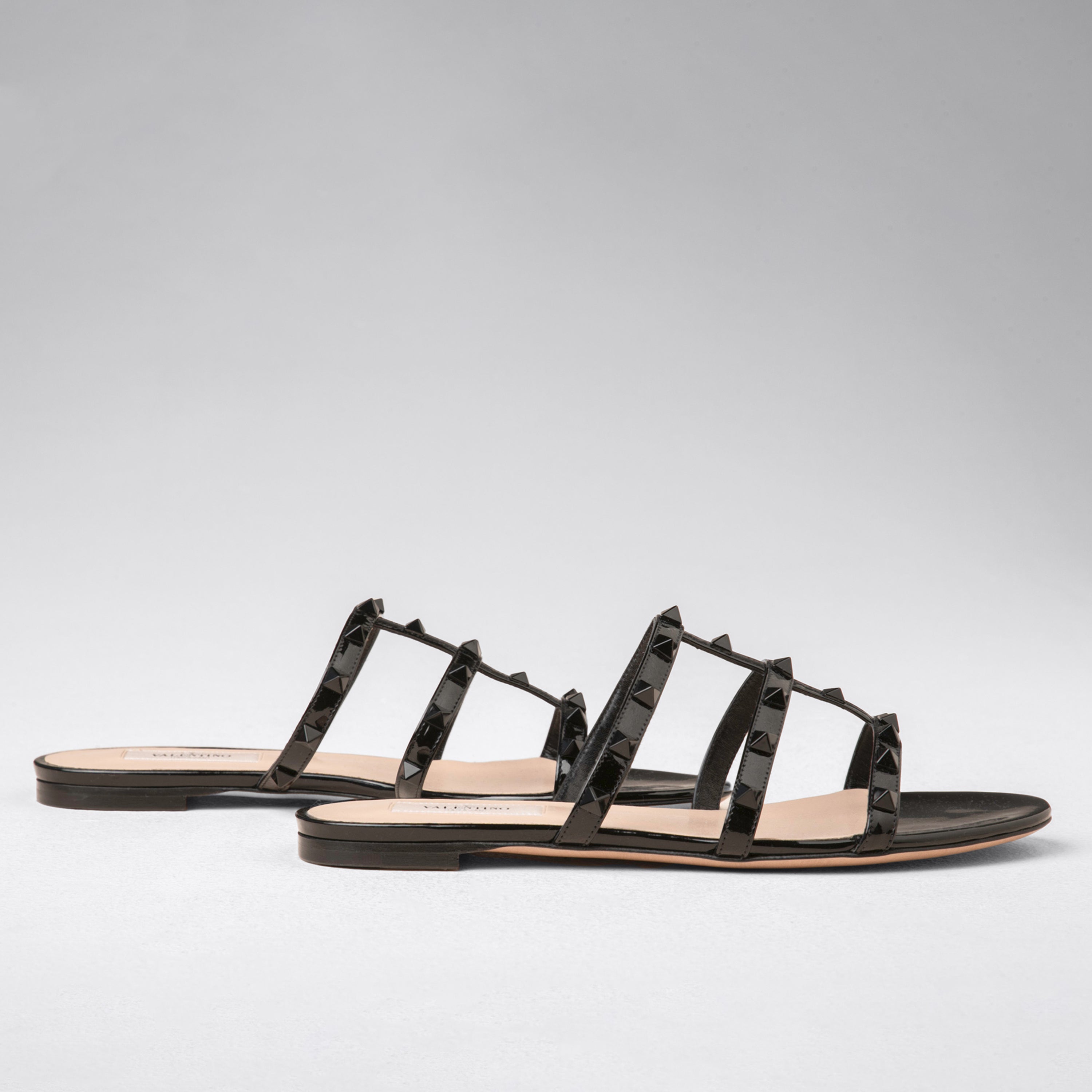 Sandalias Negras Negro Valentino Multirockstuds