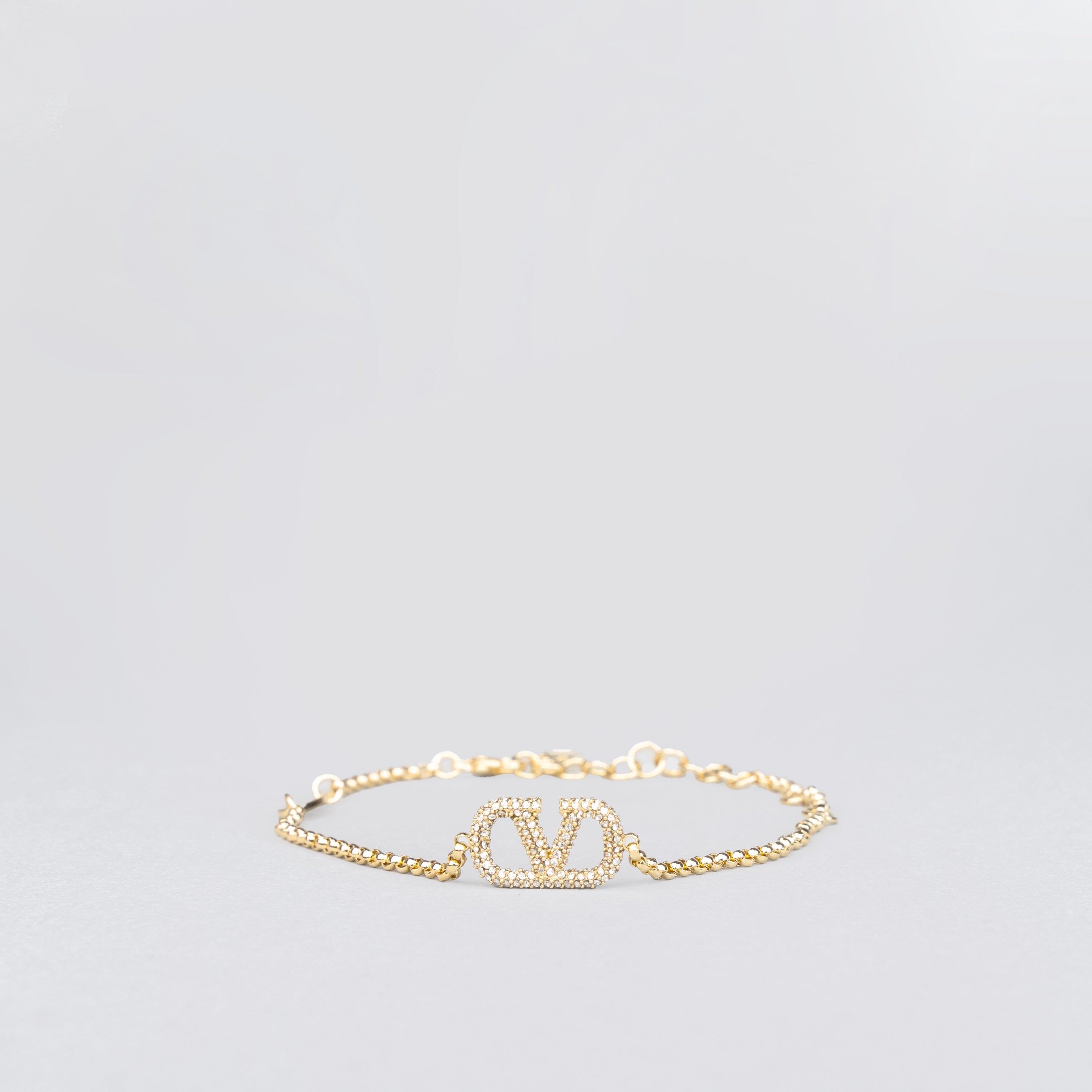 Brazalete Dorado Valentino Crystals Vlogo