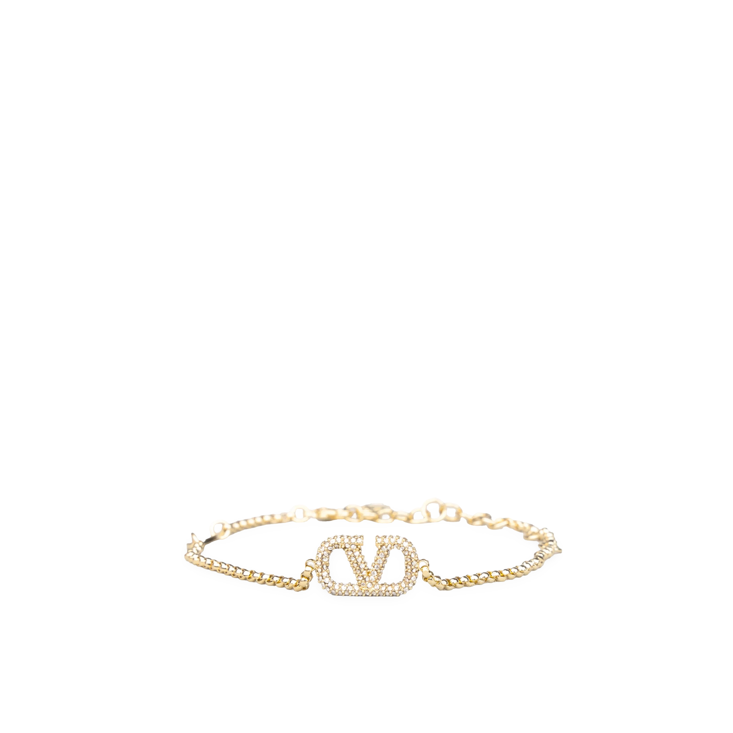 Brazalete Dorado Valentino Crystals Vlogo