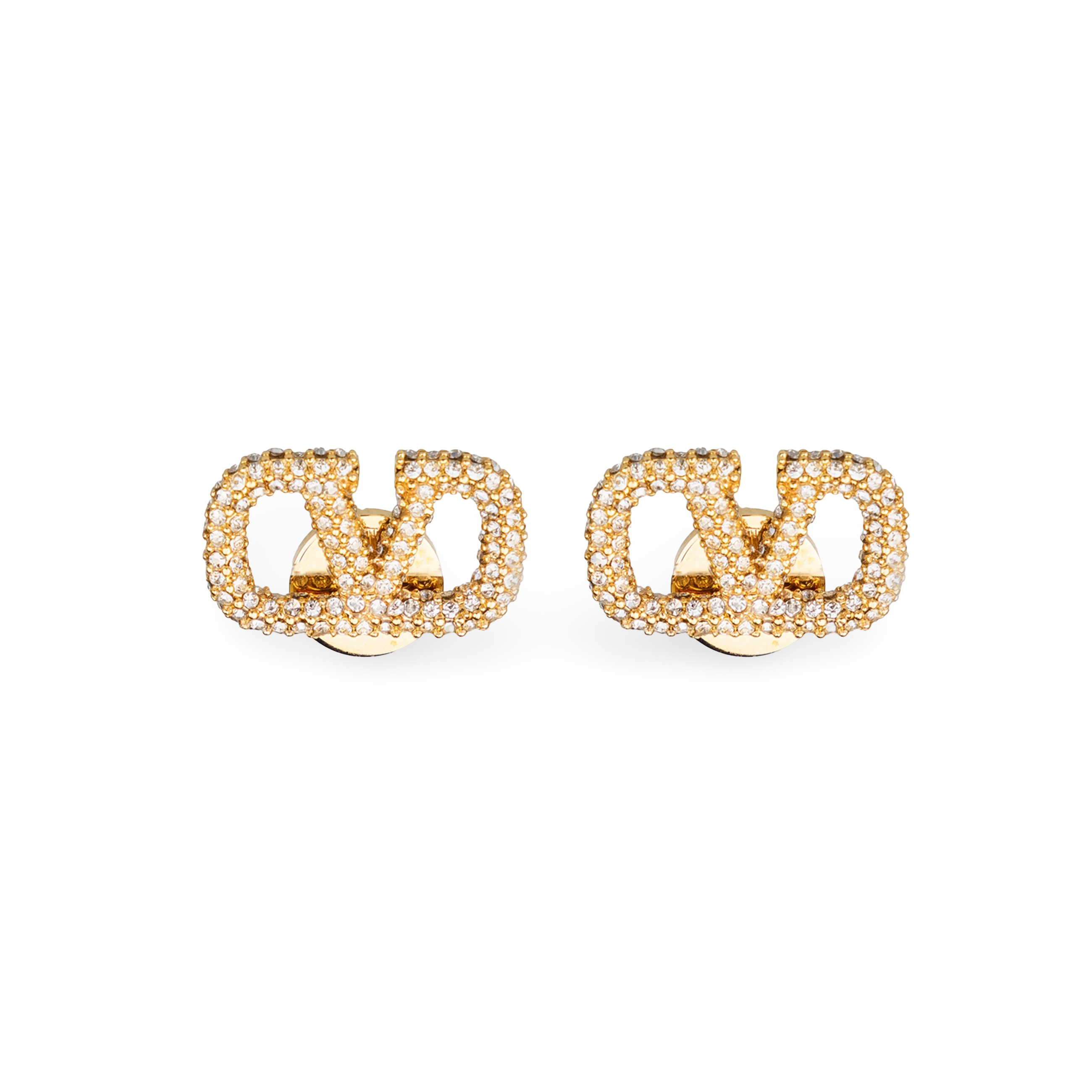 Aretes Dorados Valentino Crystals 16,5 mm