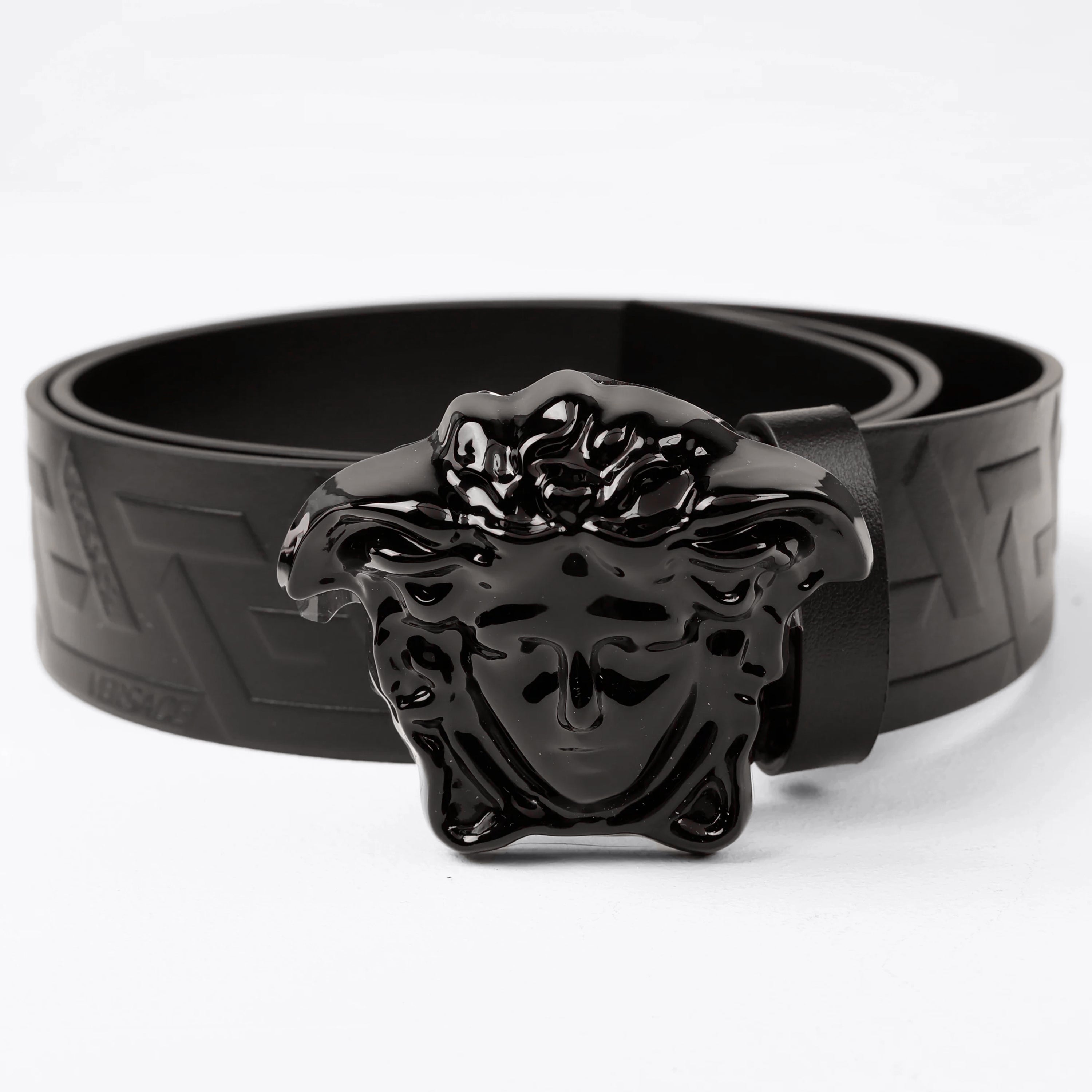 Cinturón Negro Versace La Medusa