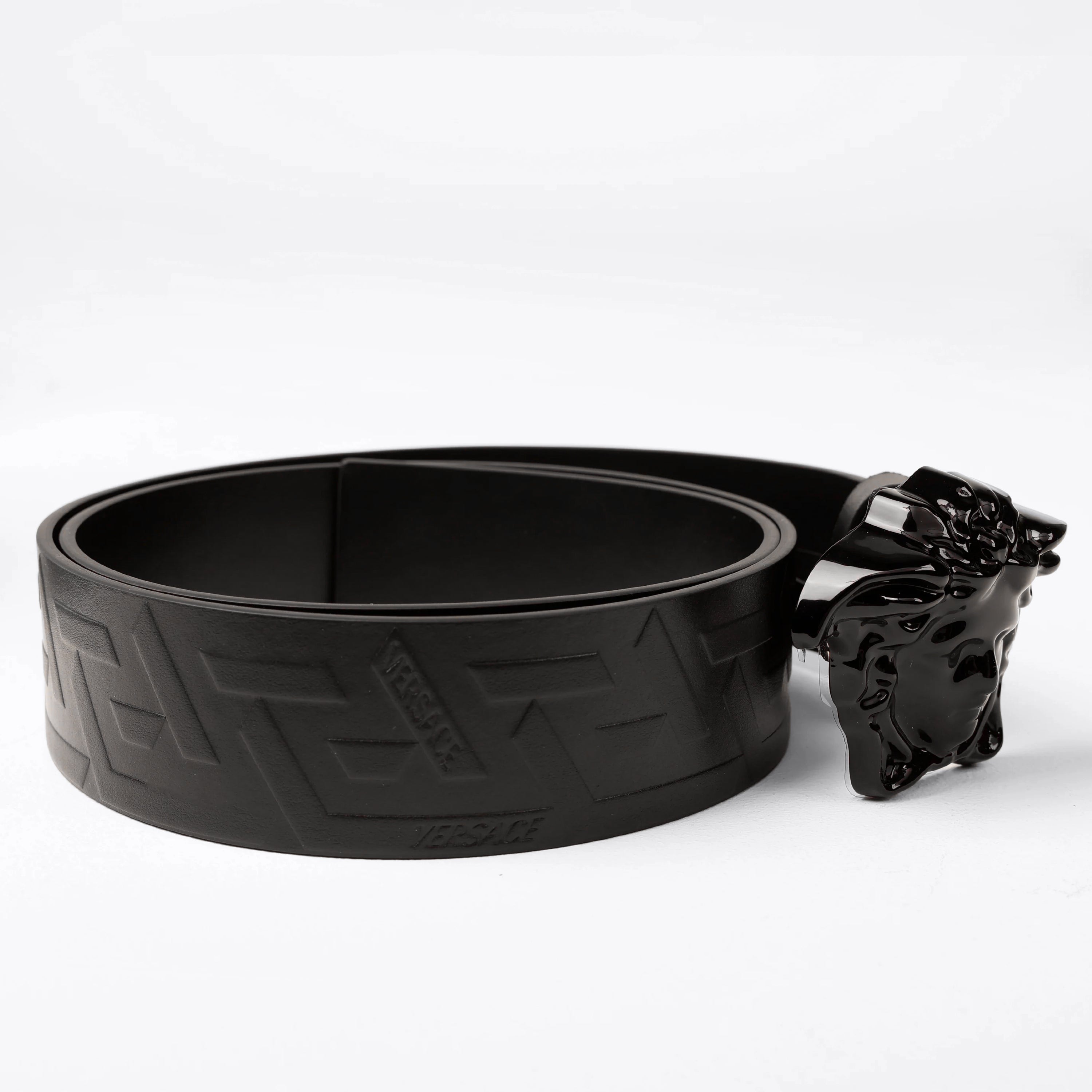 Cinturón Negro Versace La Medusa