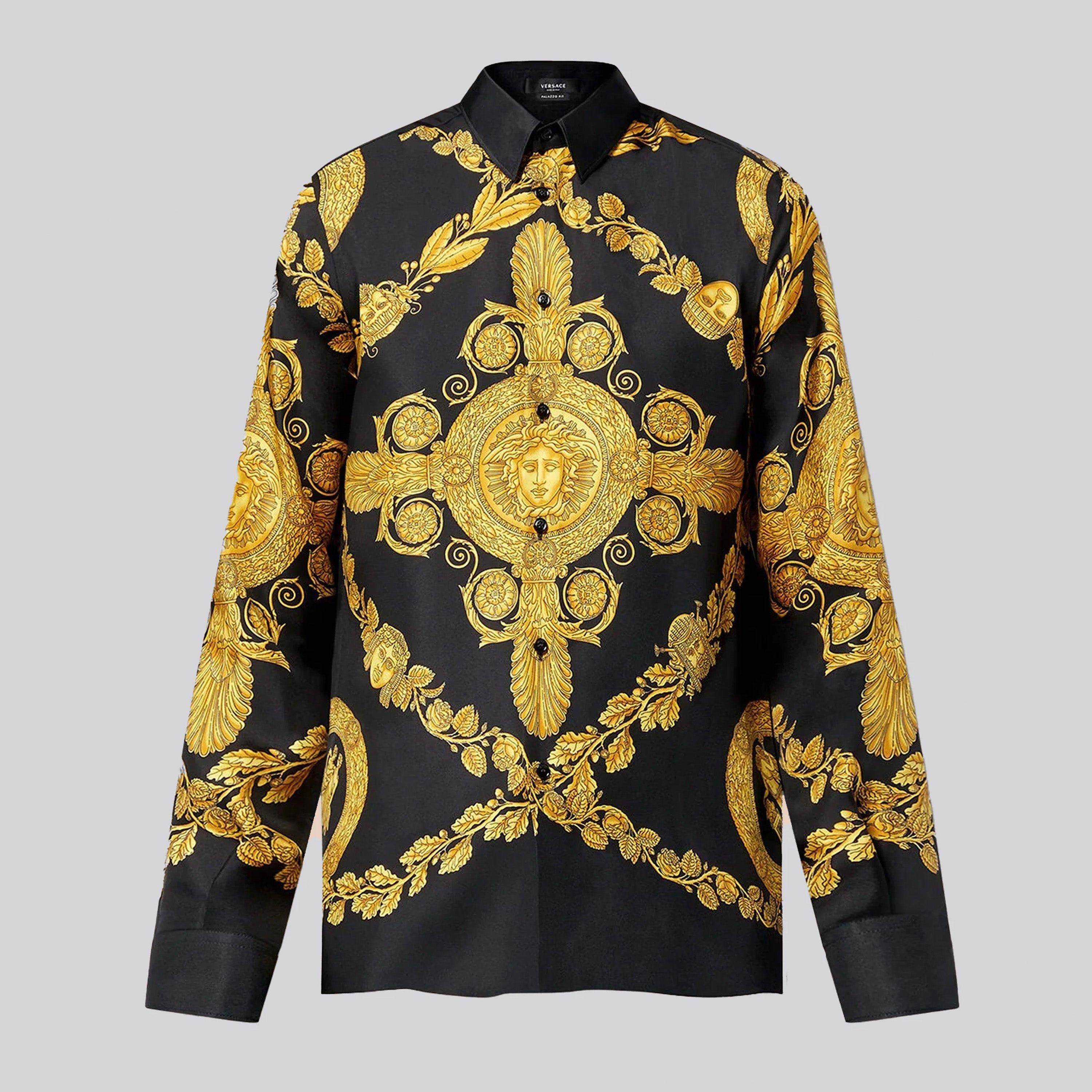 Camisa Negra Versace Baroque
