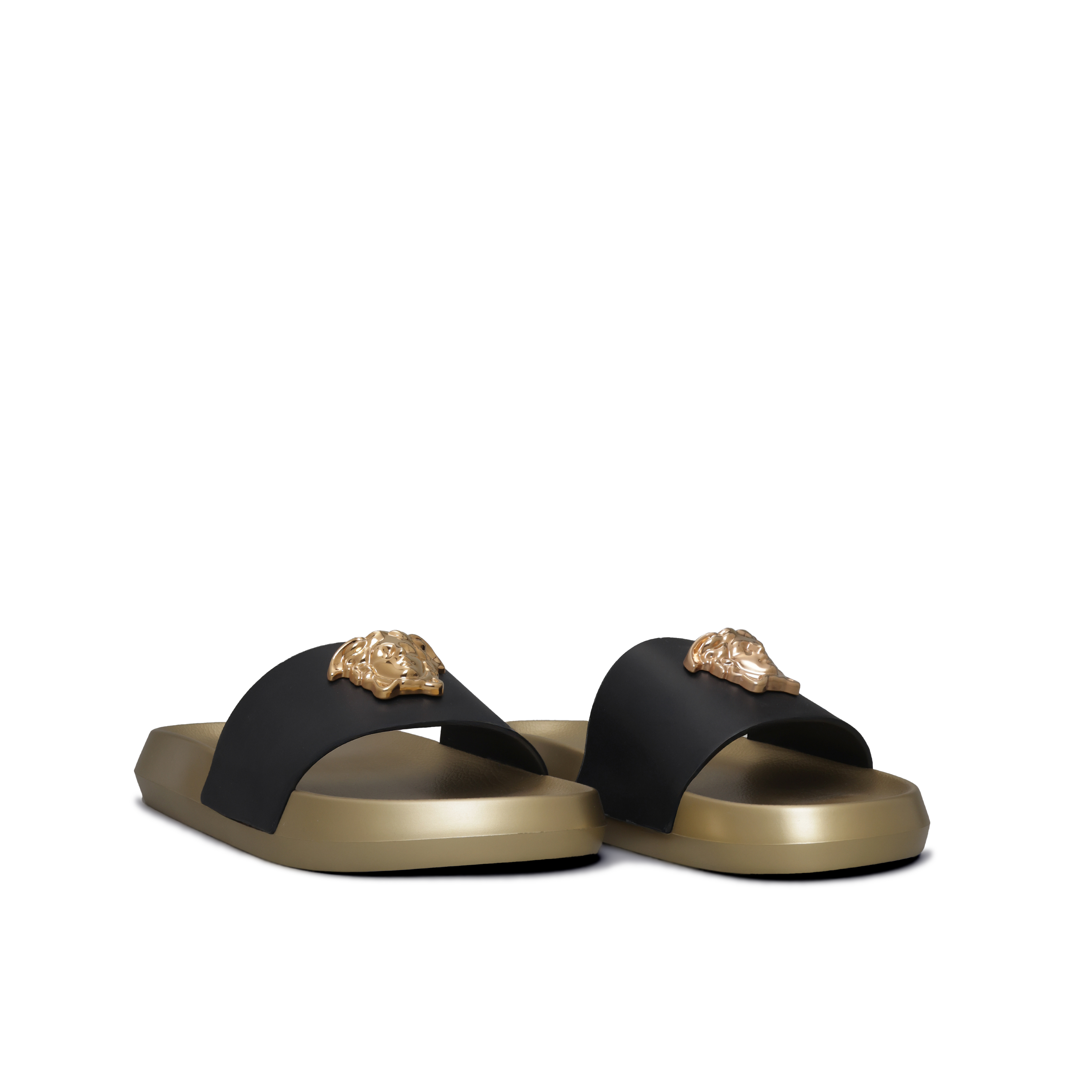 Sandalias Negras Versace Medusa