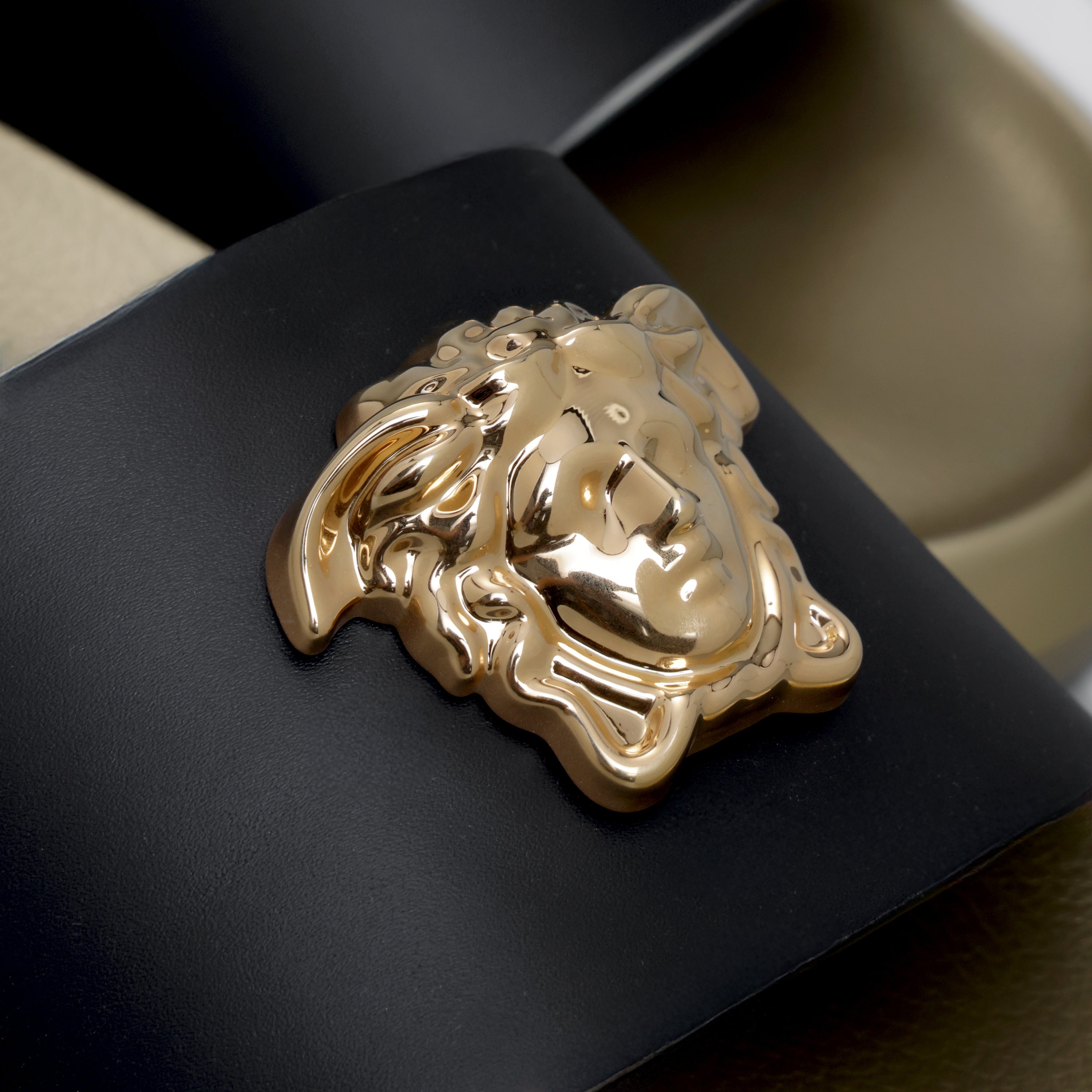 Sandalias Negras Versace Medusa