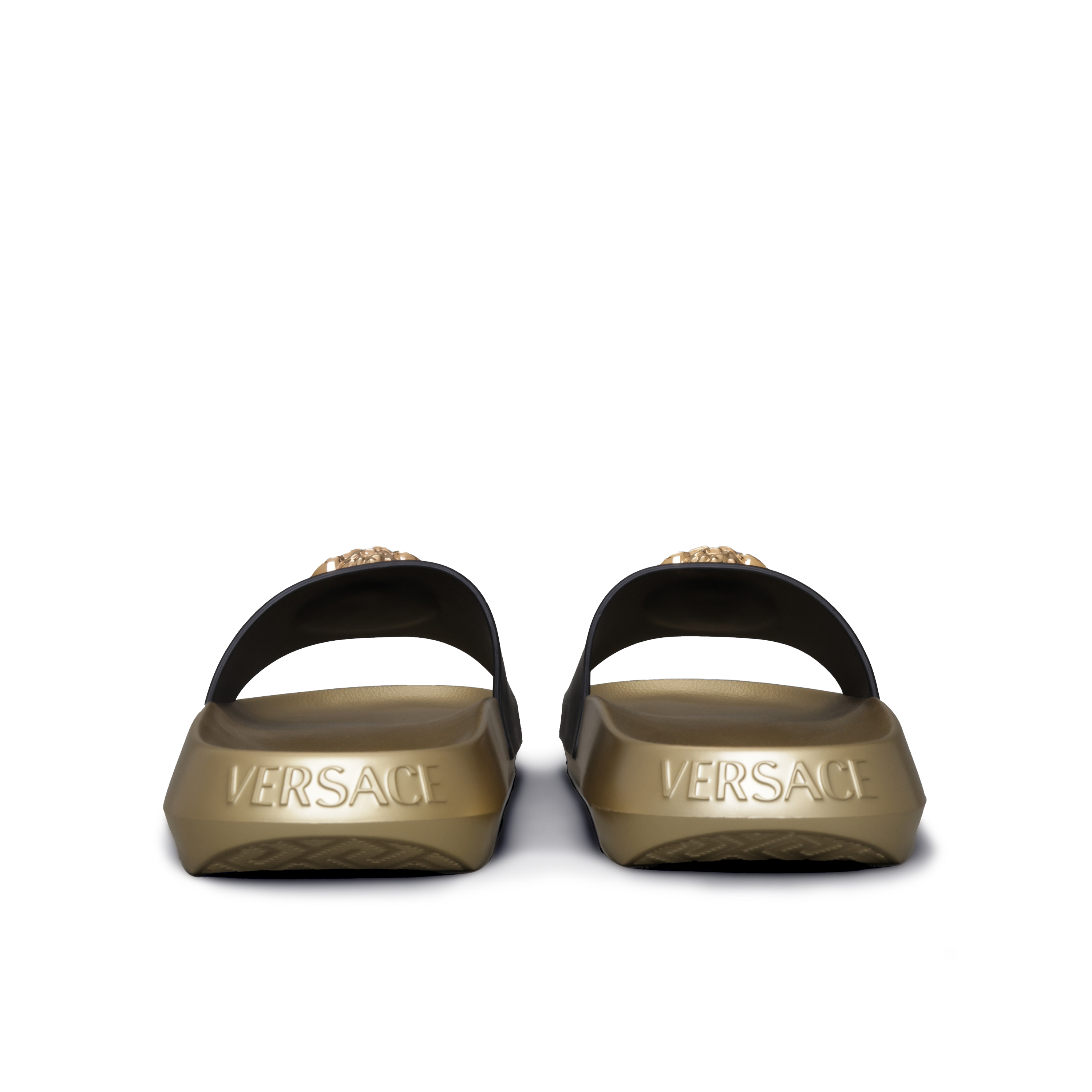 Sandalias Negras Versace Medusa