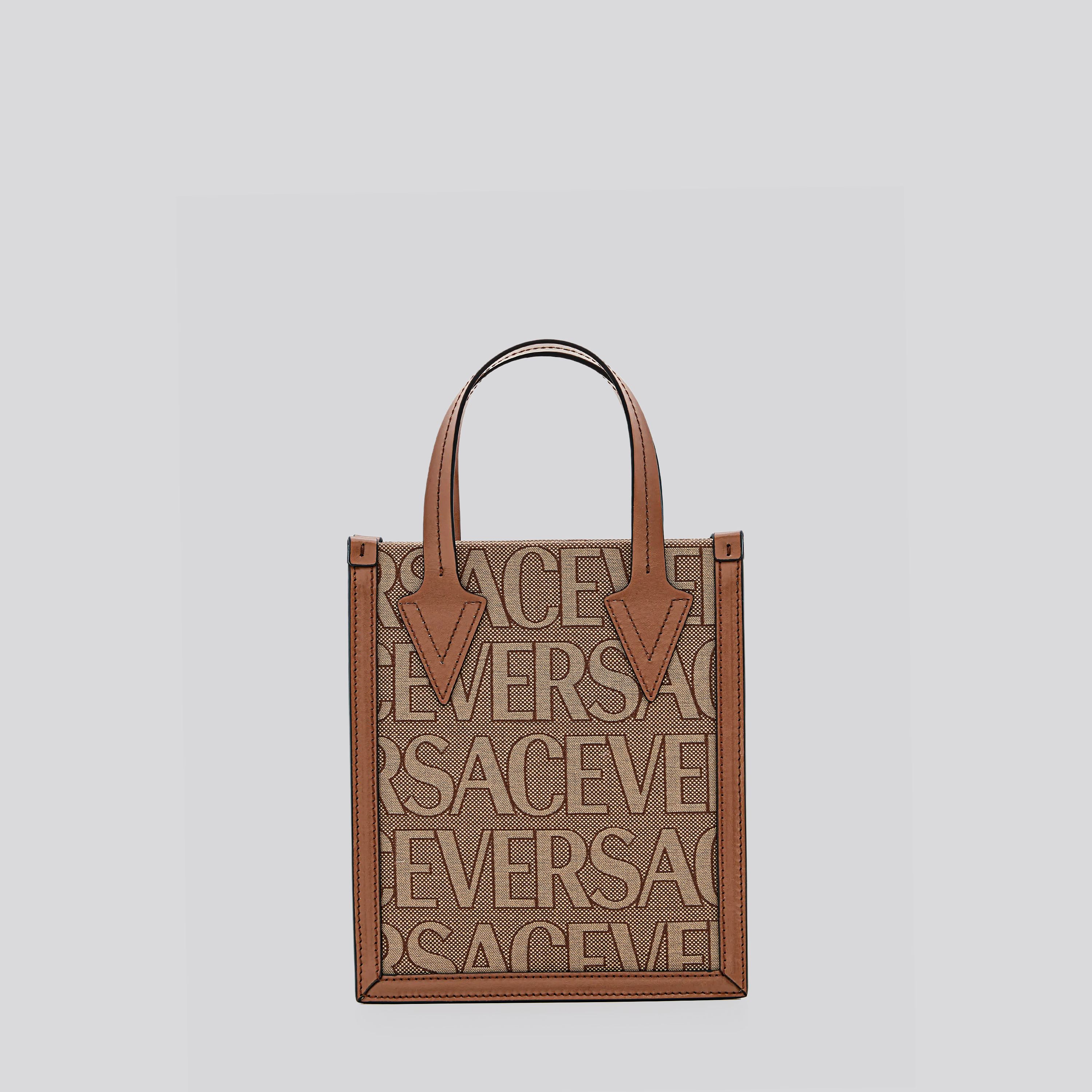Cartera Beige Versace Crossbody Allover Monogram