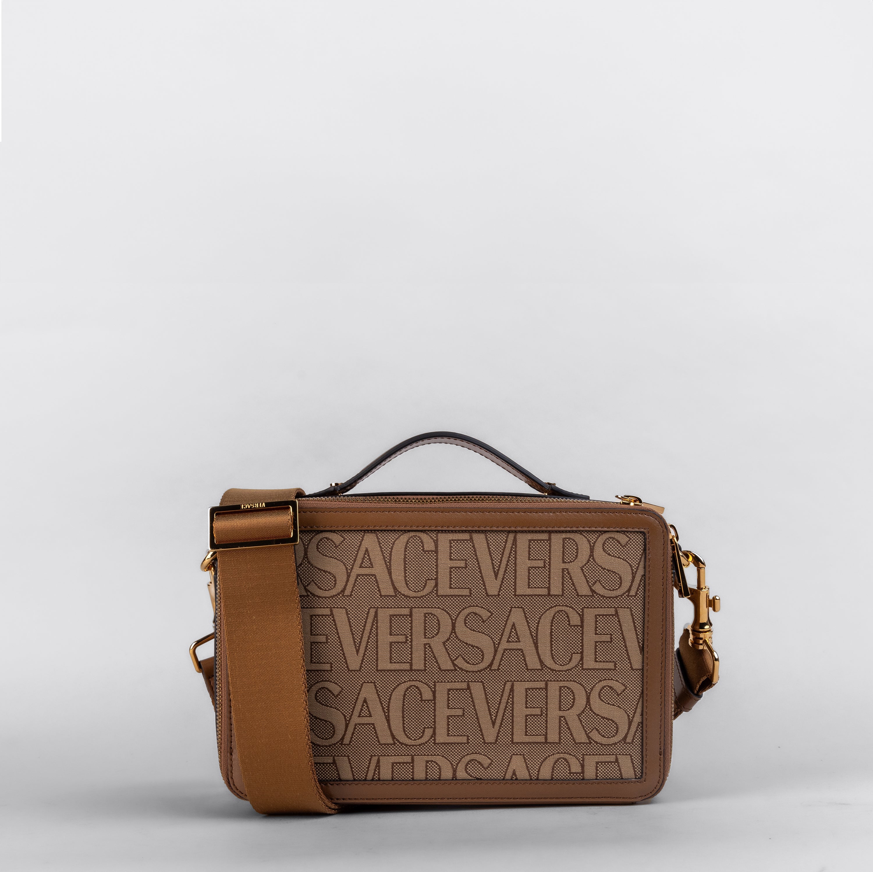 Bolso Beige Versace Allover Monogram