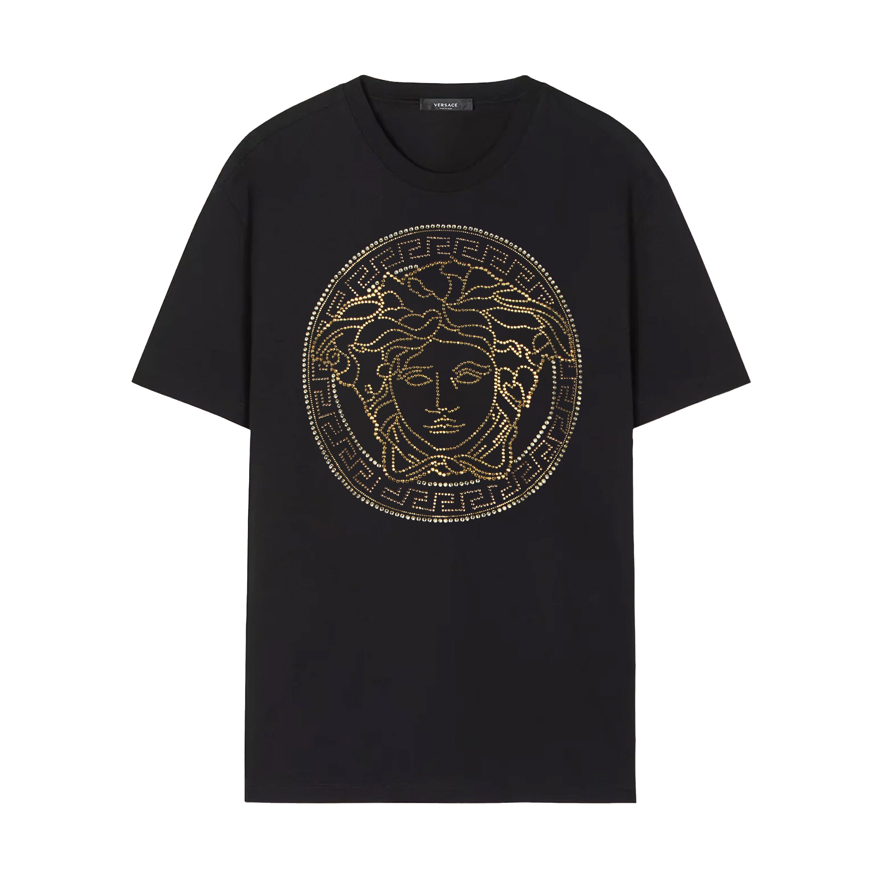 Camiseta Negra Versace Gold Medusa