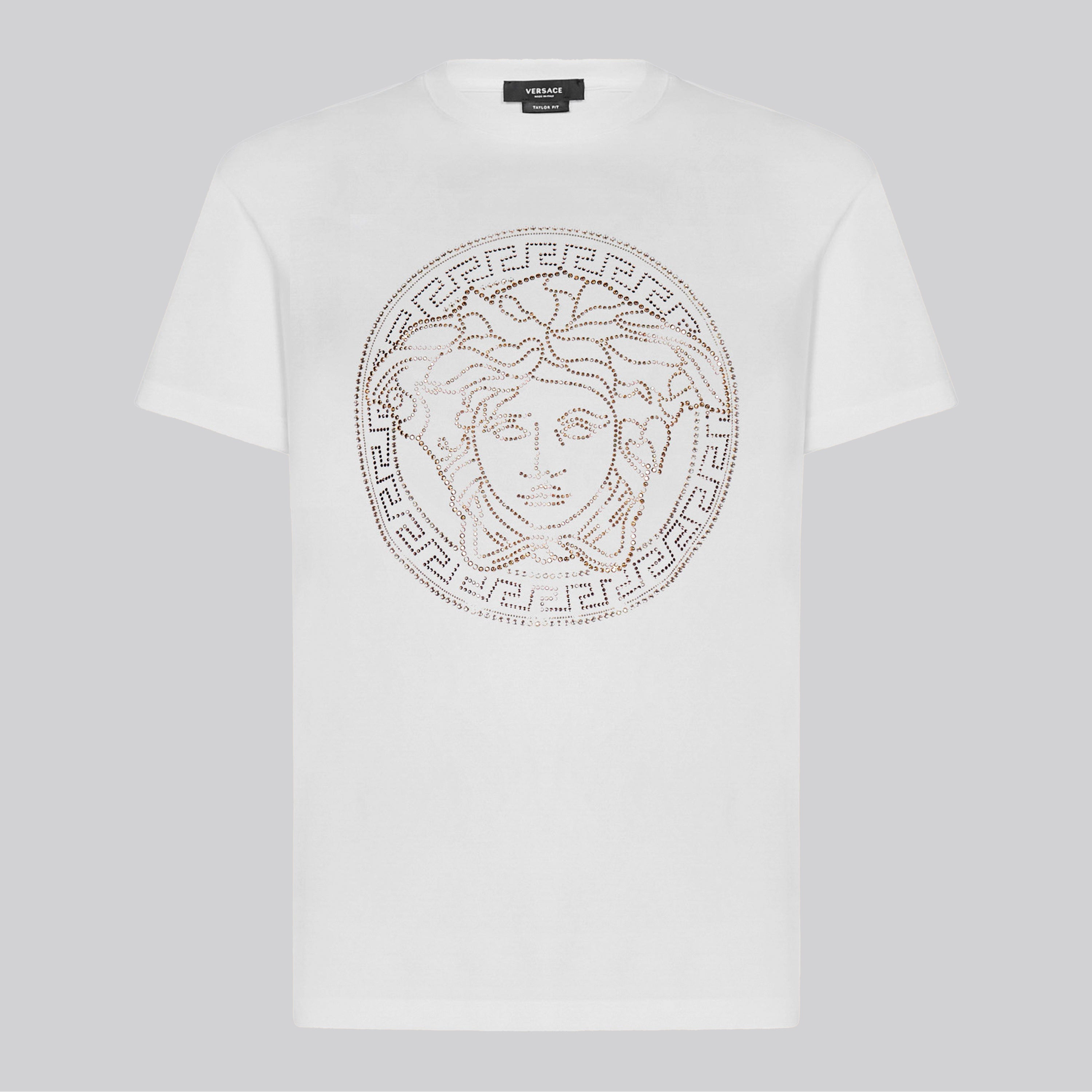 Camiseta Blanca Versace Gold Medusa