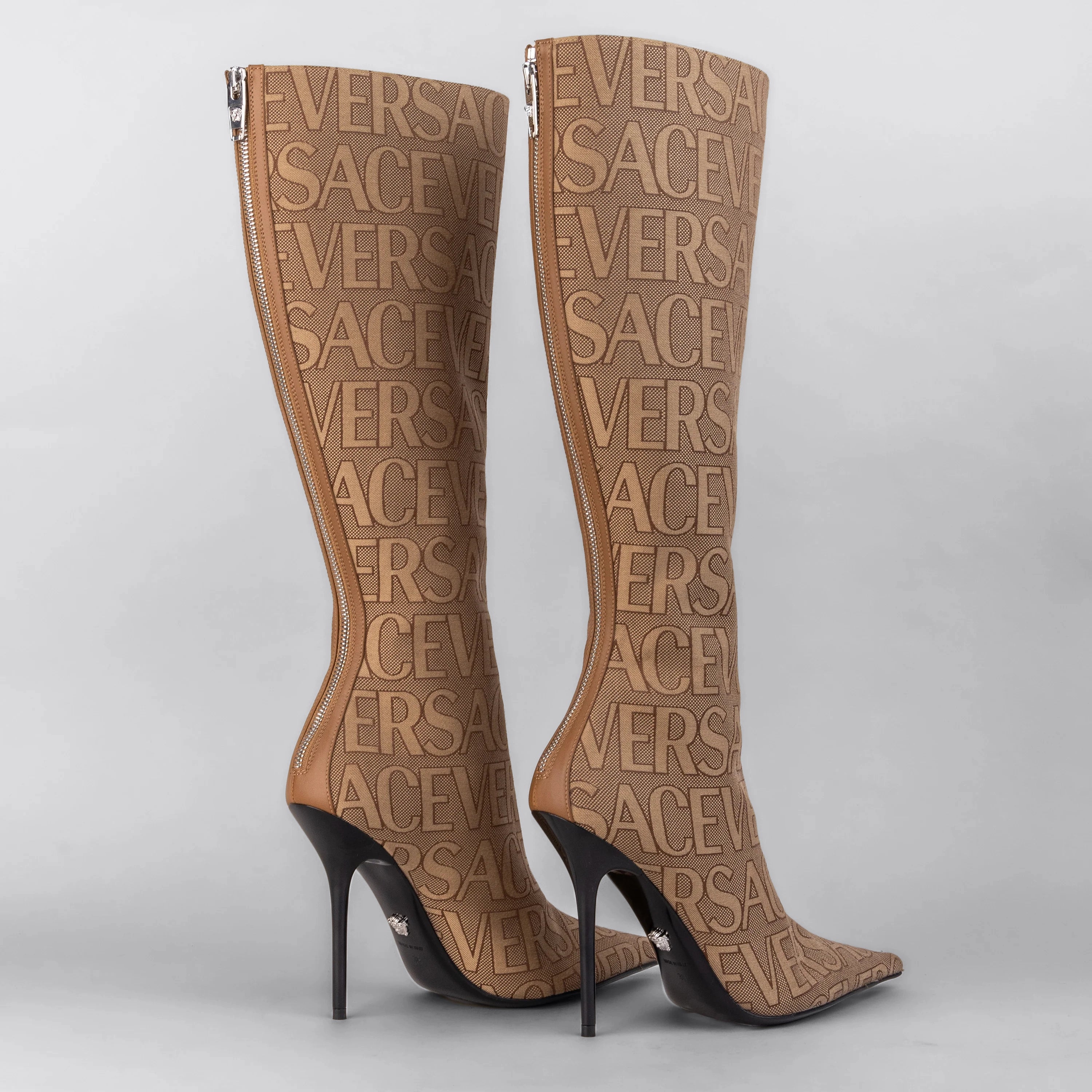 Botas Beige Versace Monogram