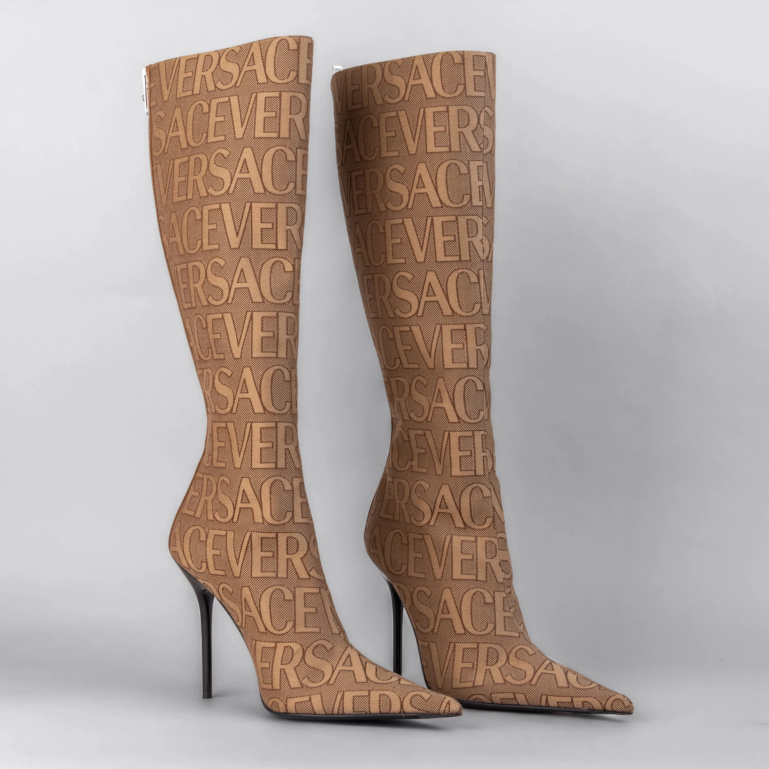 Botas Beige Versace Monogram
