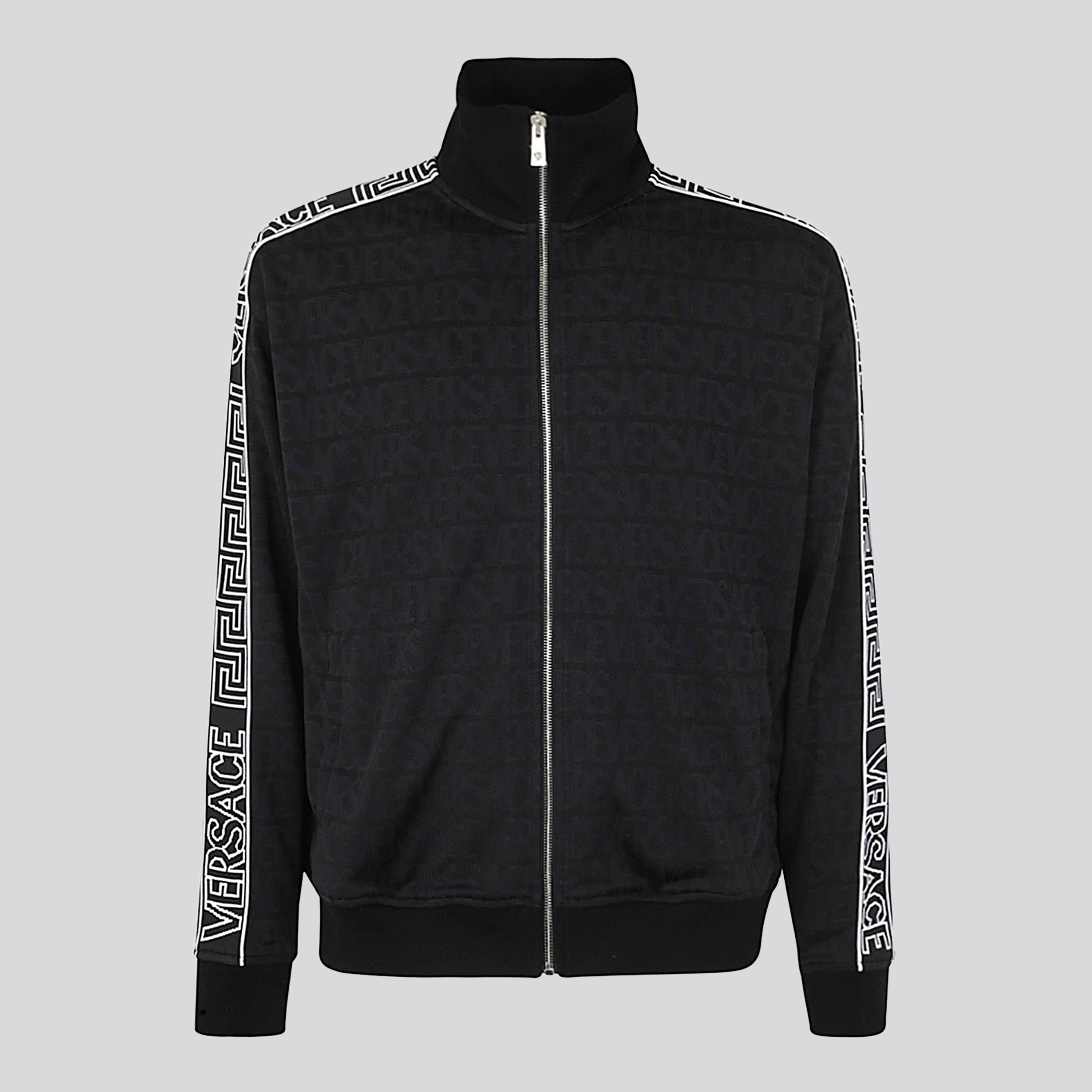 Chaqueta Negra Versace Greca Side Loco