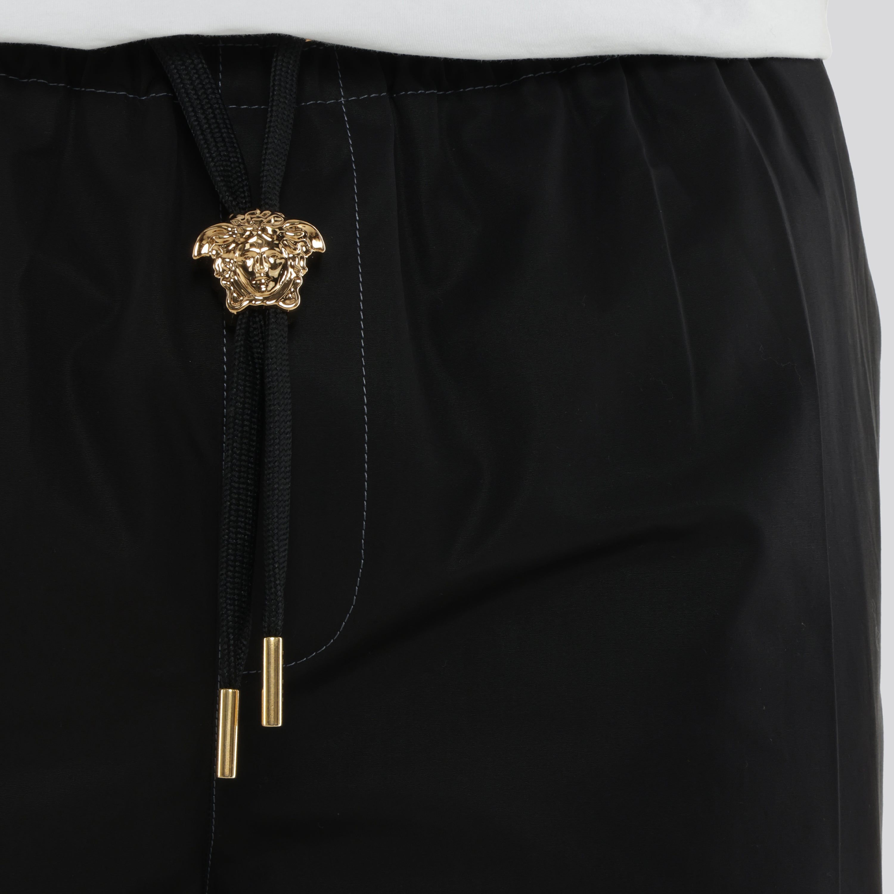 Shorts Negro Versace Plaque
