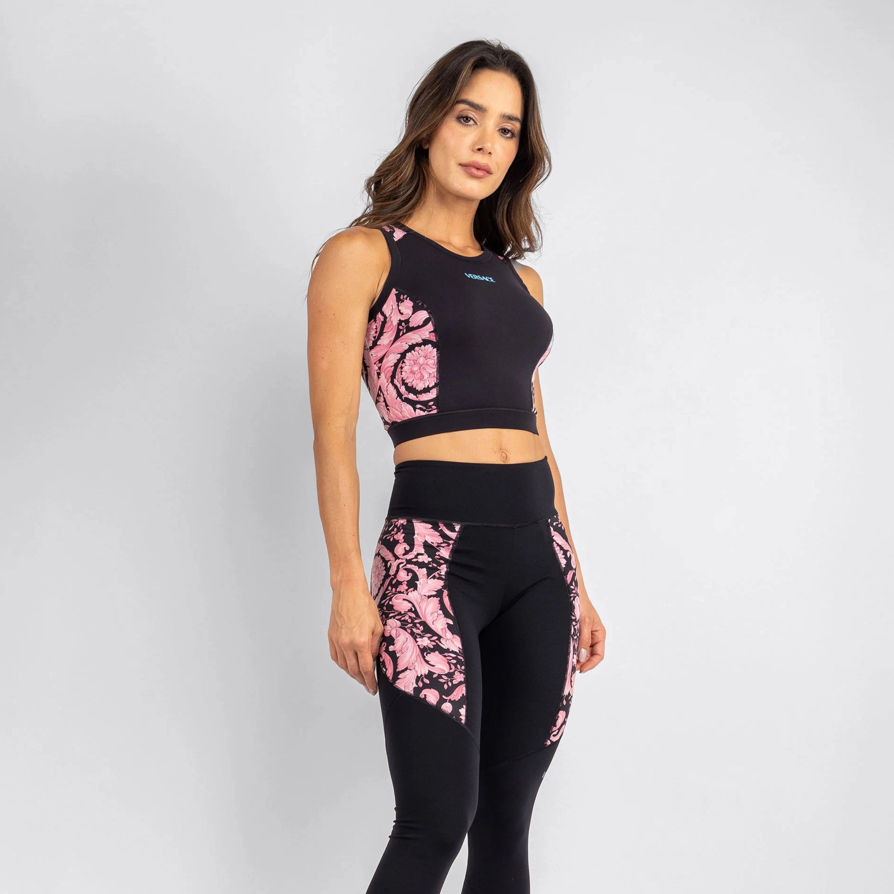 Top Negro Versace Pink Baroque