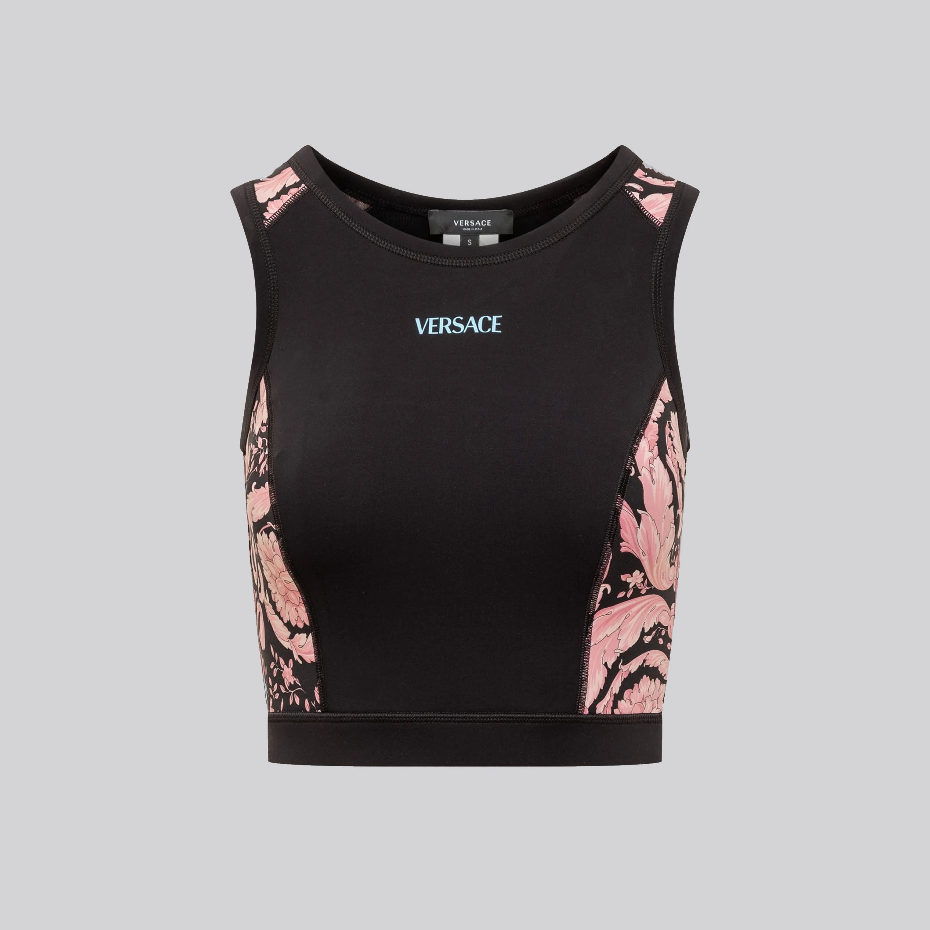 Top Negro Versace Pink Baroque