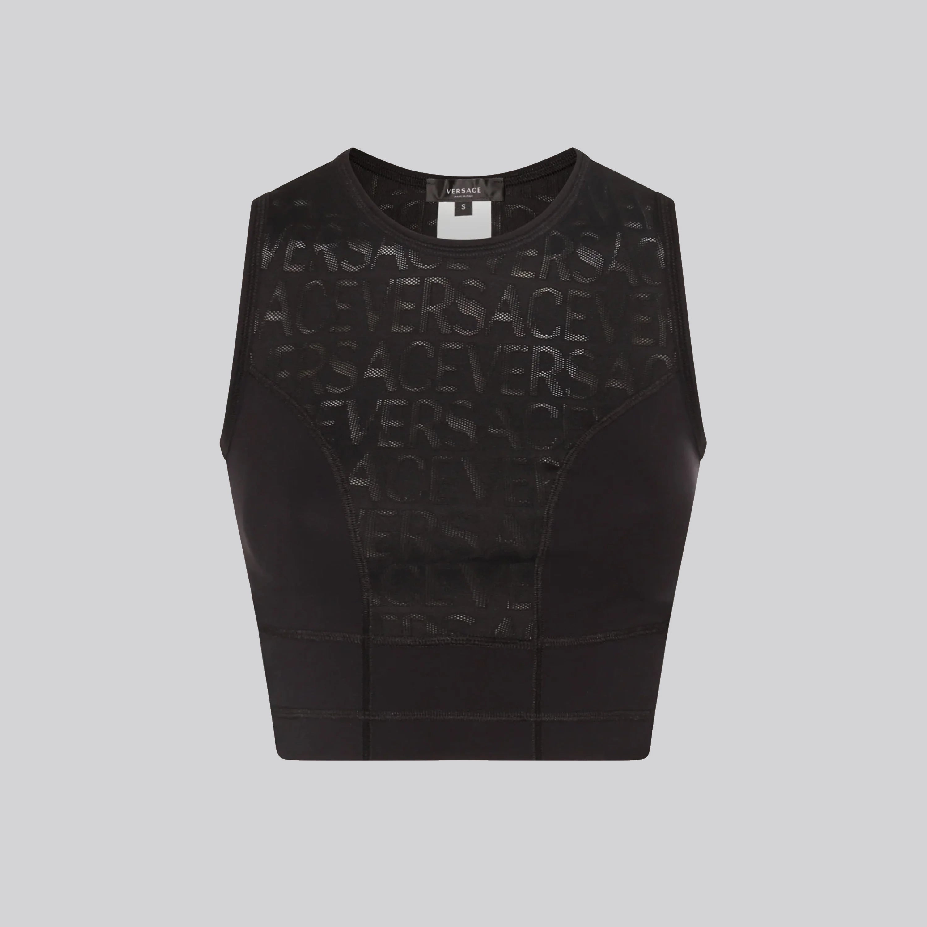 Top Negro Versace Black Monogram