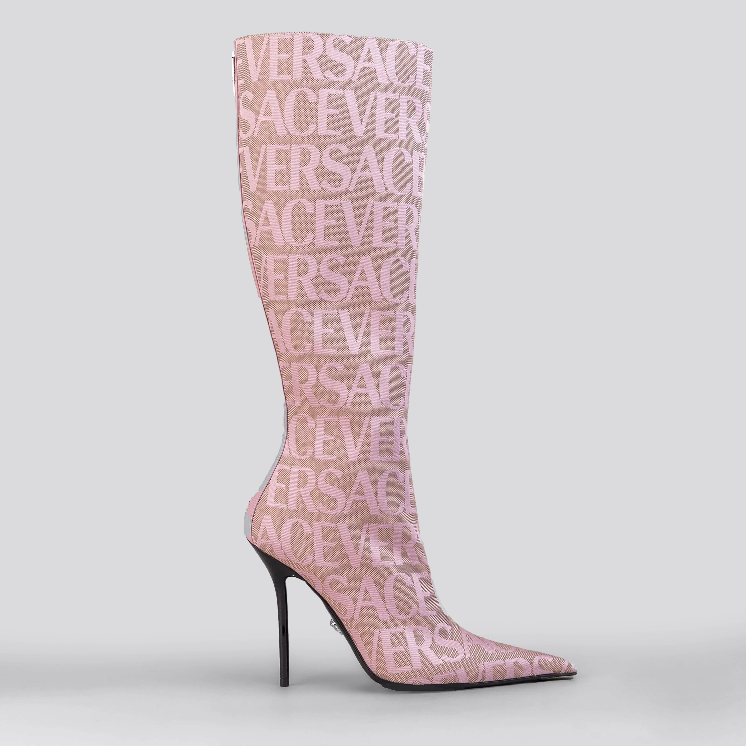 Botas Rosadas Versace Monogram