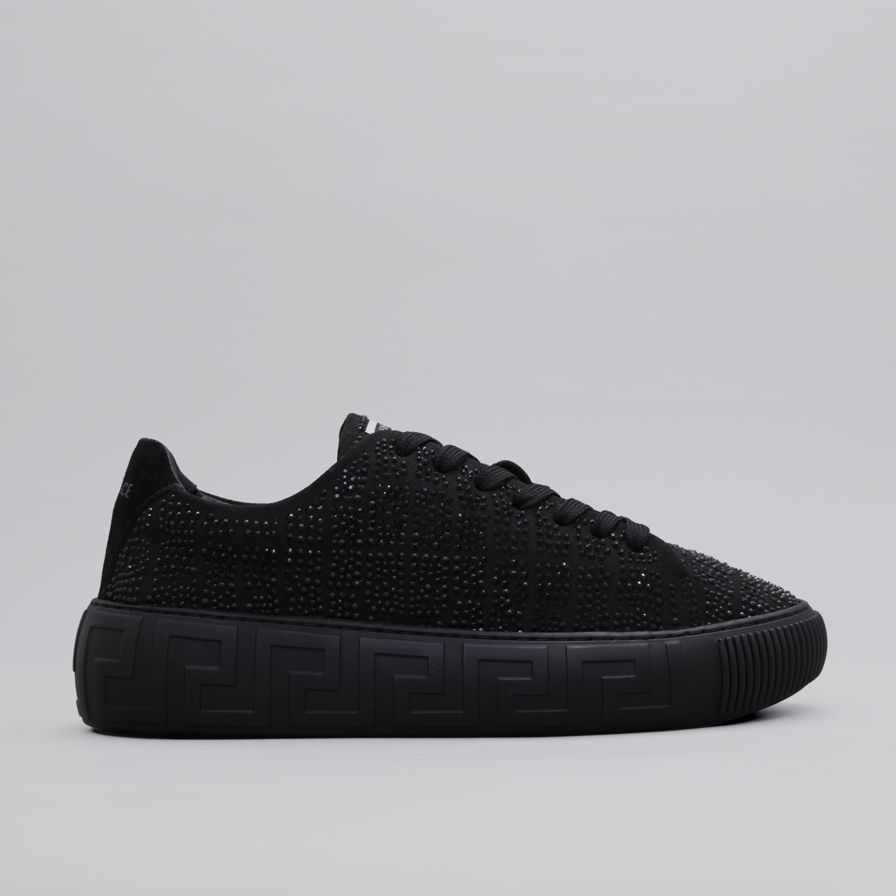 Sneakers Negros Versace Crystals Grecca