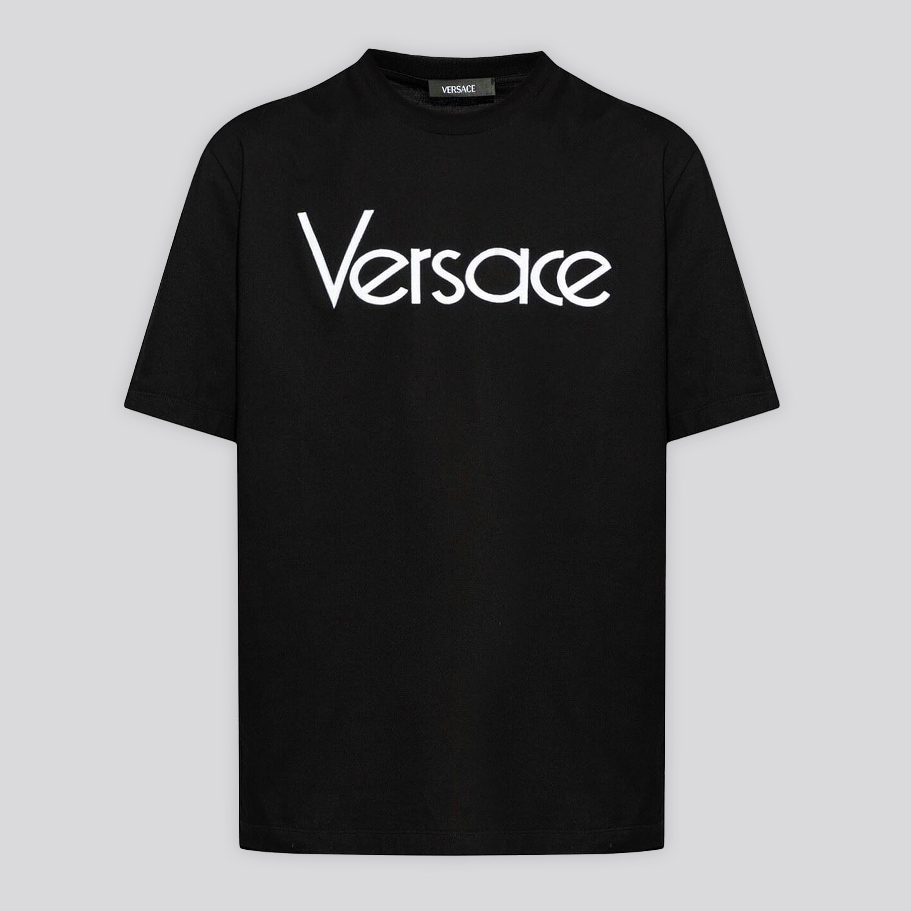 Camiseta Negra Versace Logo
