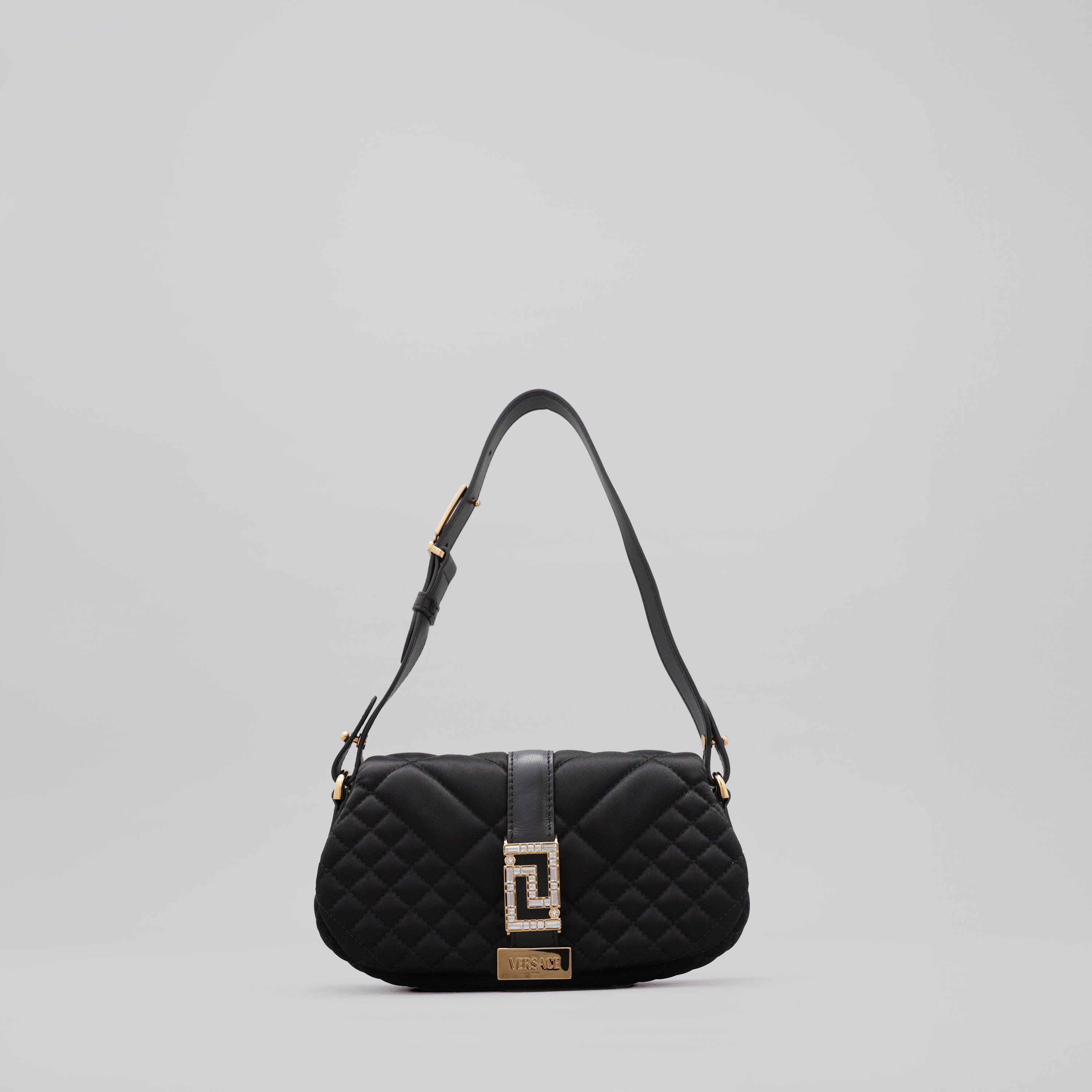 Cartera Negro Versace Greca Goddess