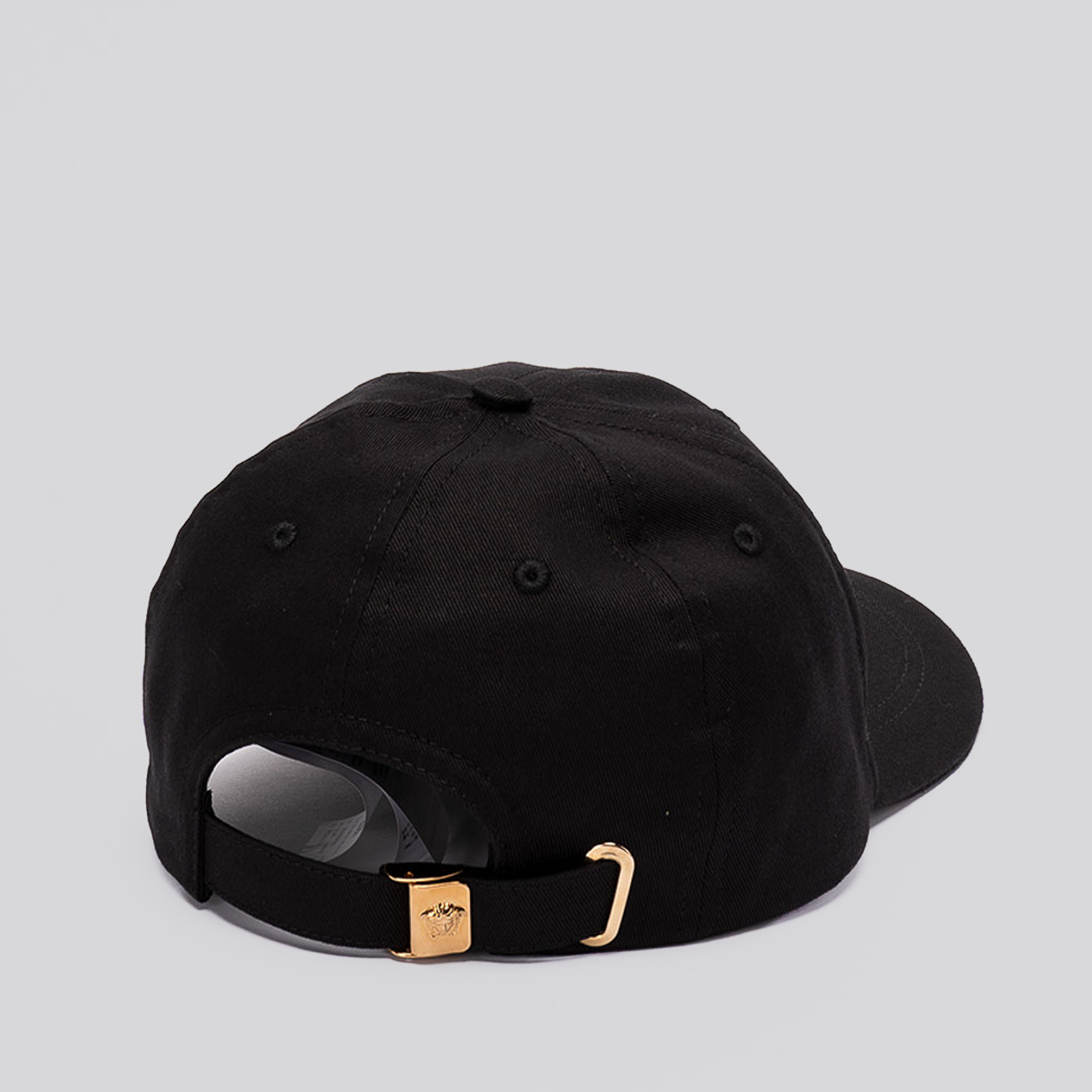 Gorra Negra Versace Gold Logo