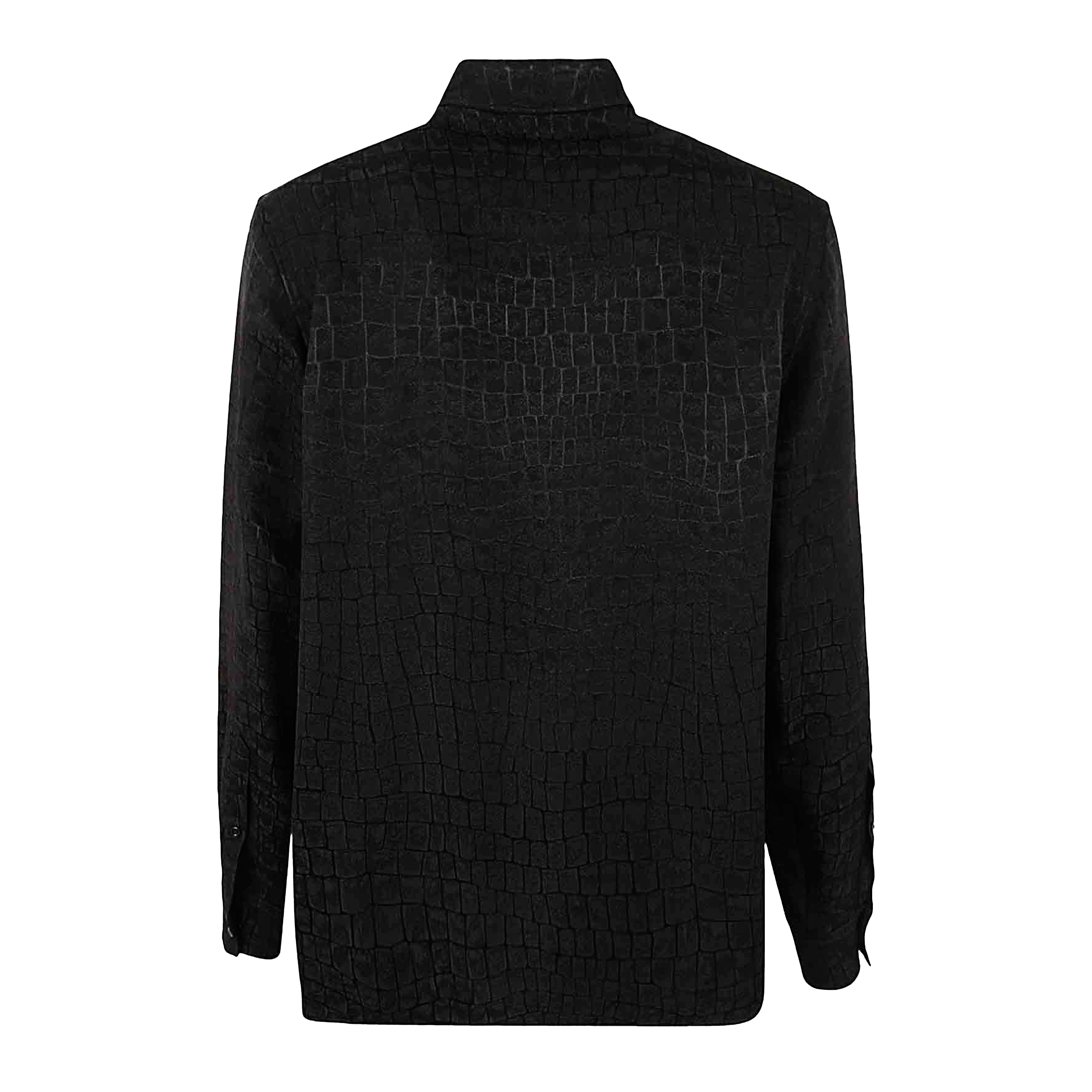 Camisa Negra Versace Croco