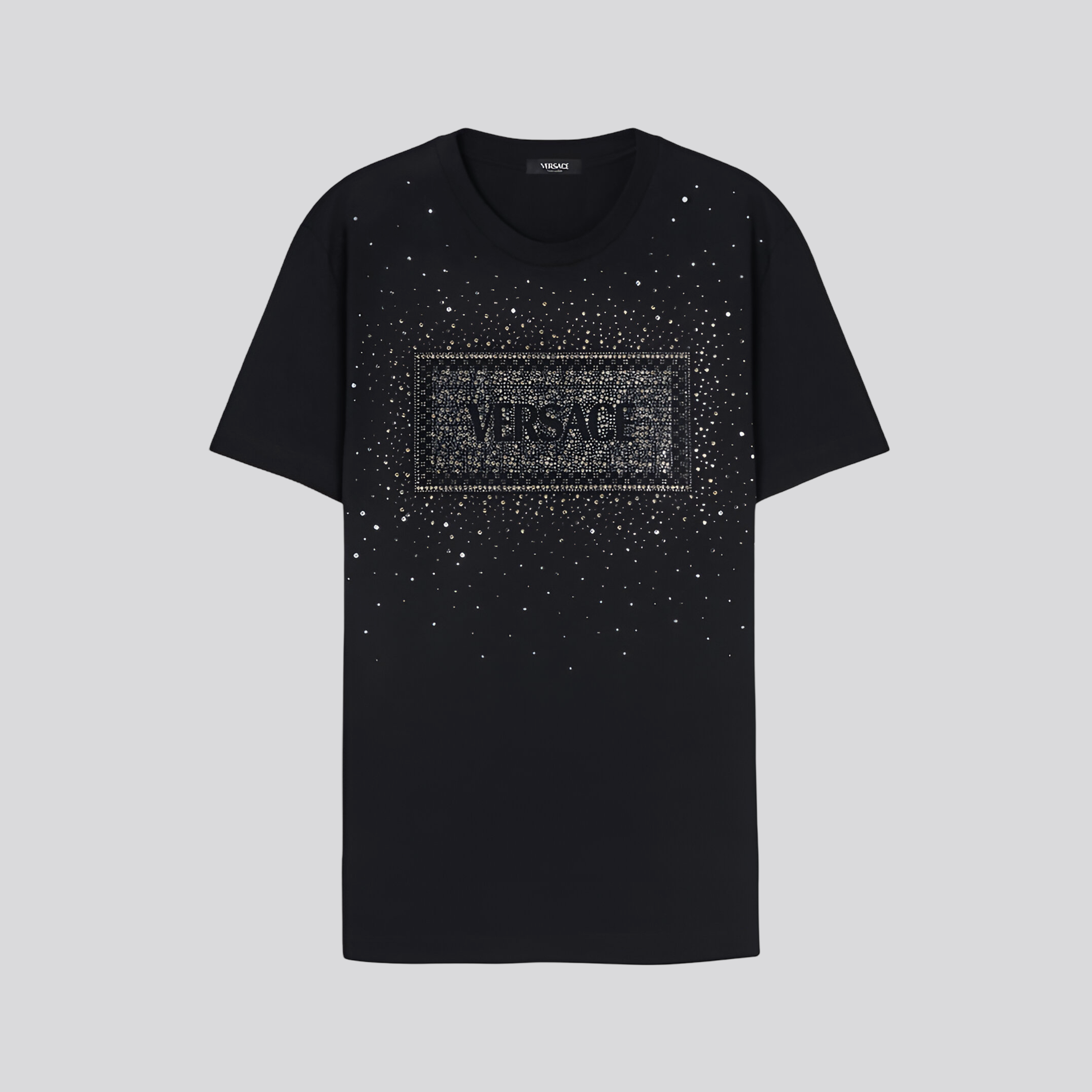 Camiseta Negra Versace Crystal
