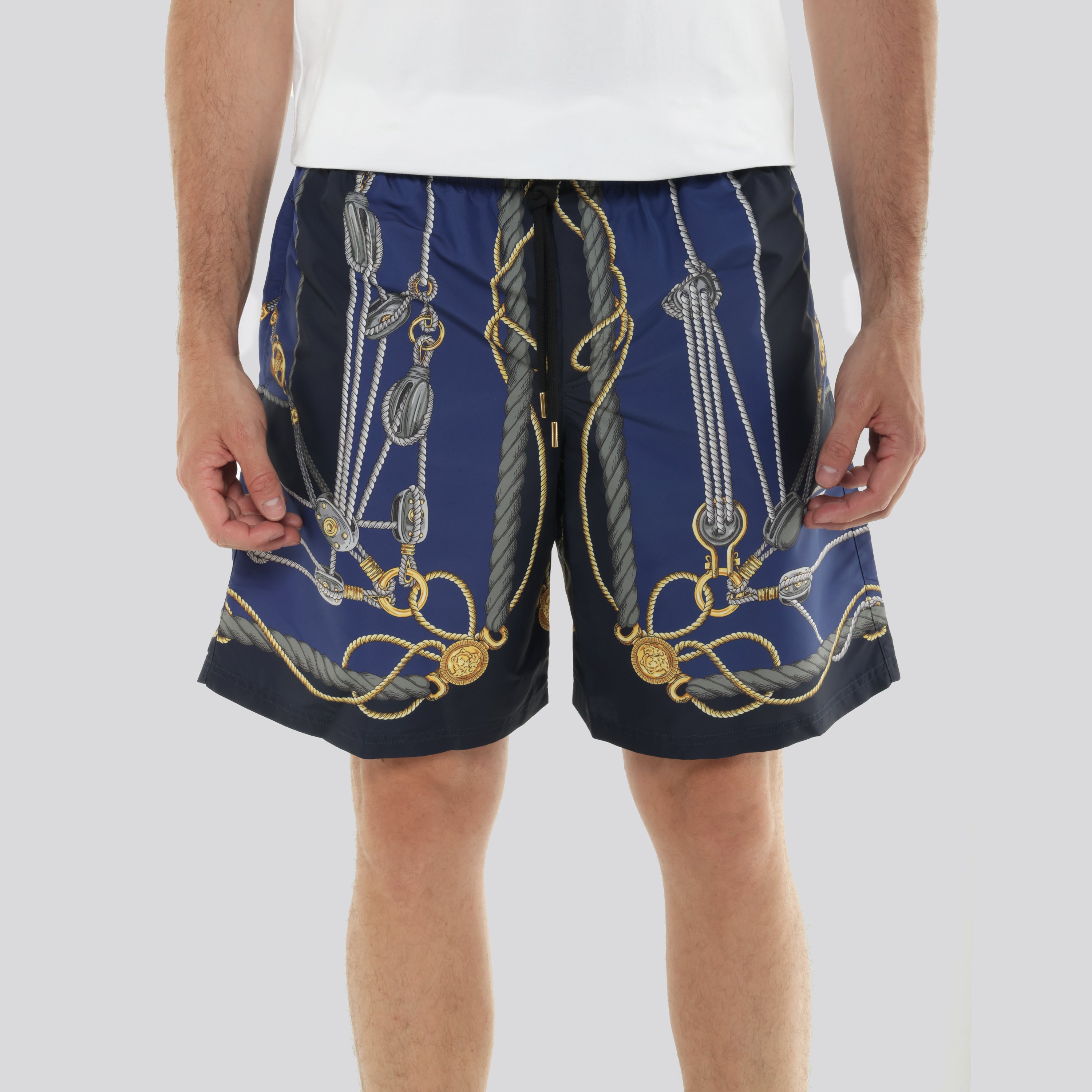 Pantaloneta Azul Versace