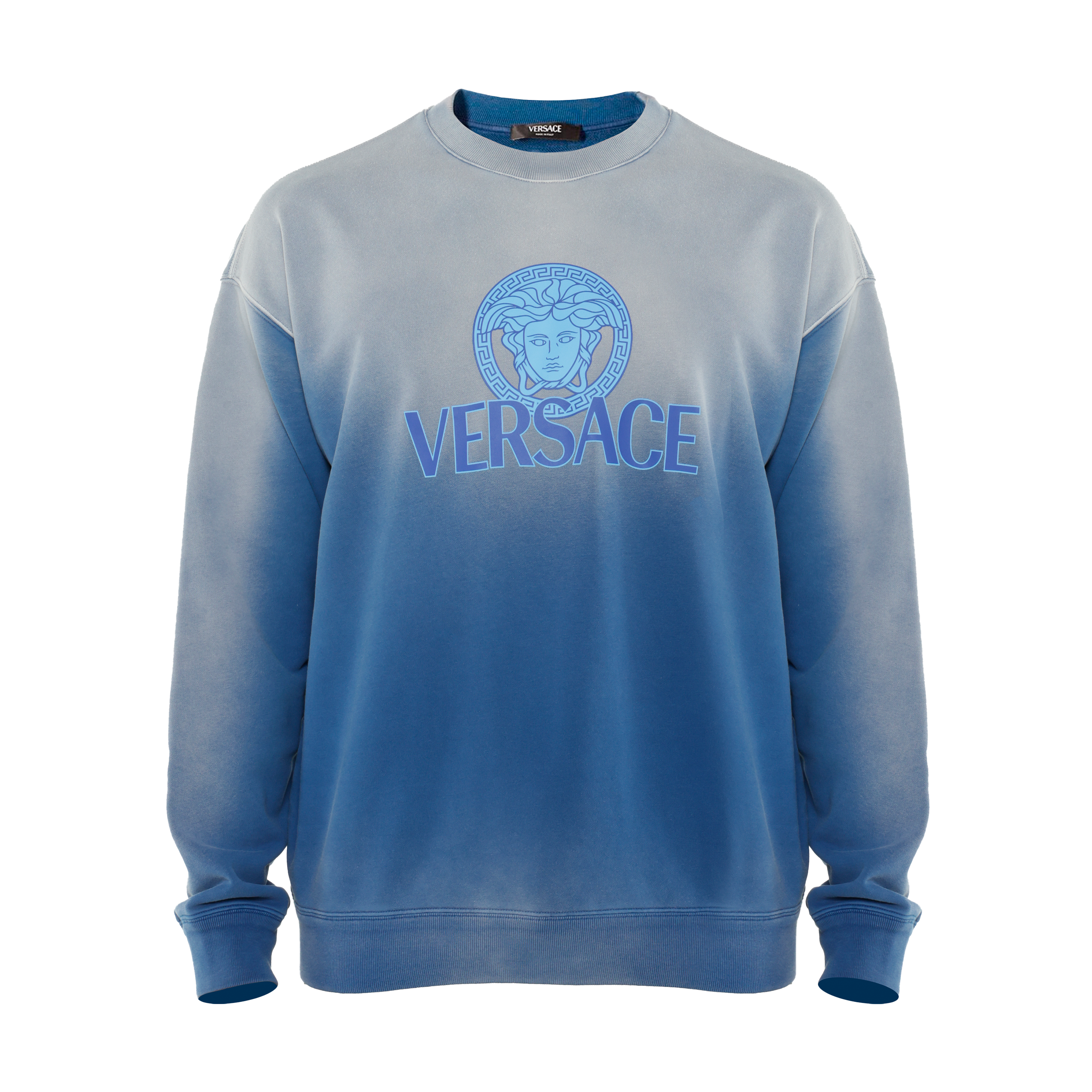 Buzo Azul Versace Logo