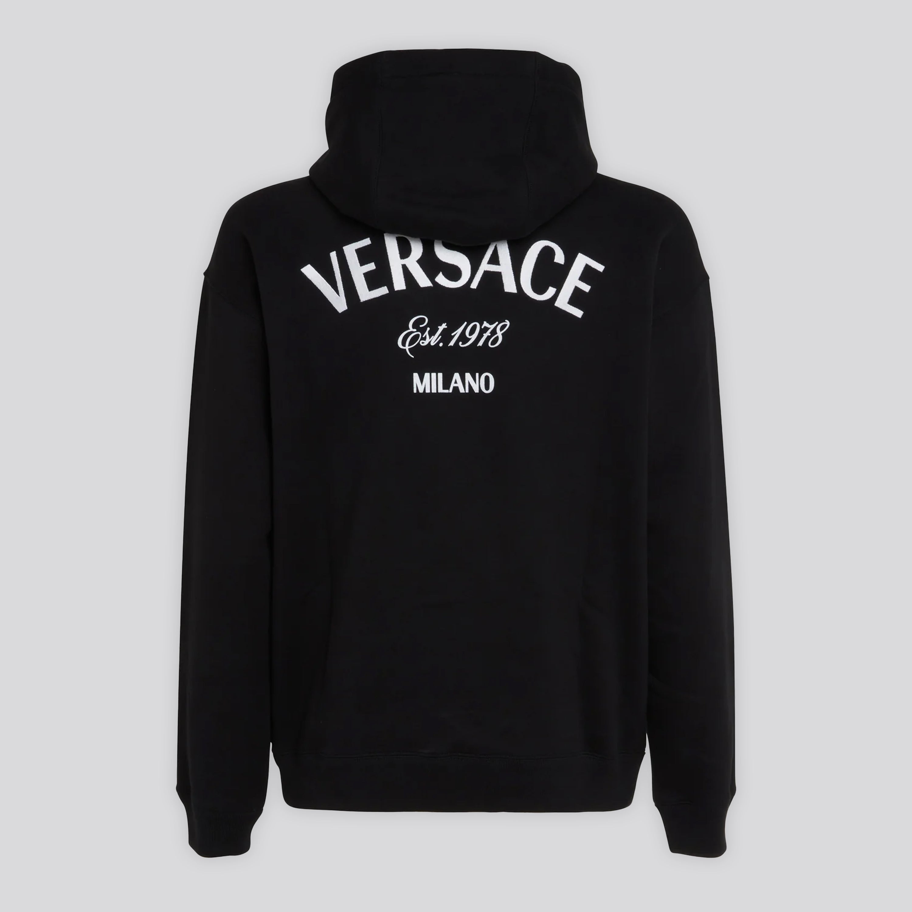 Buzo Tipo Hoodie Negro Versace Logo