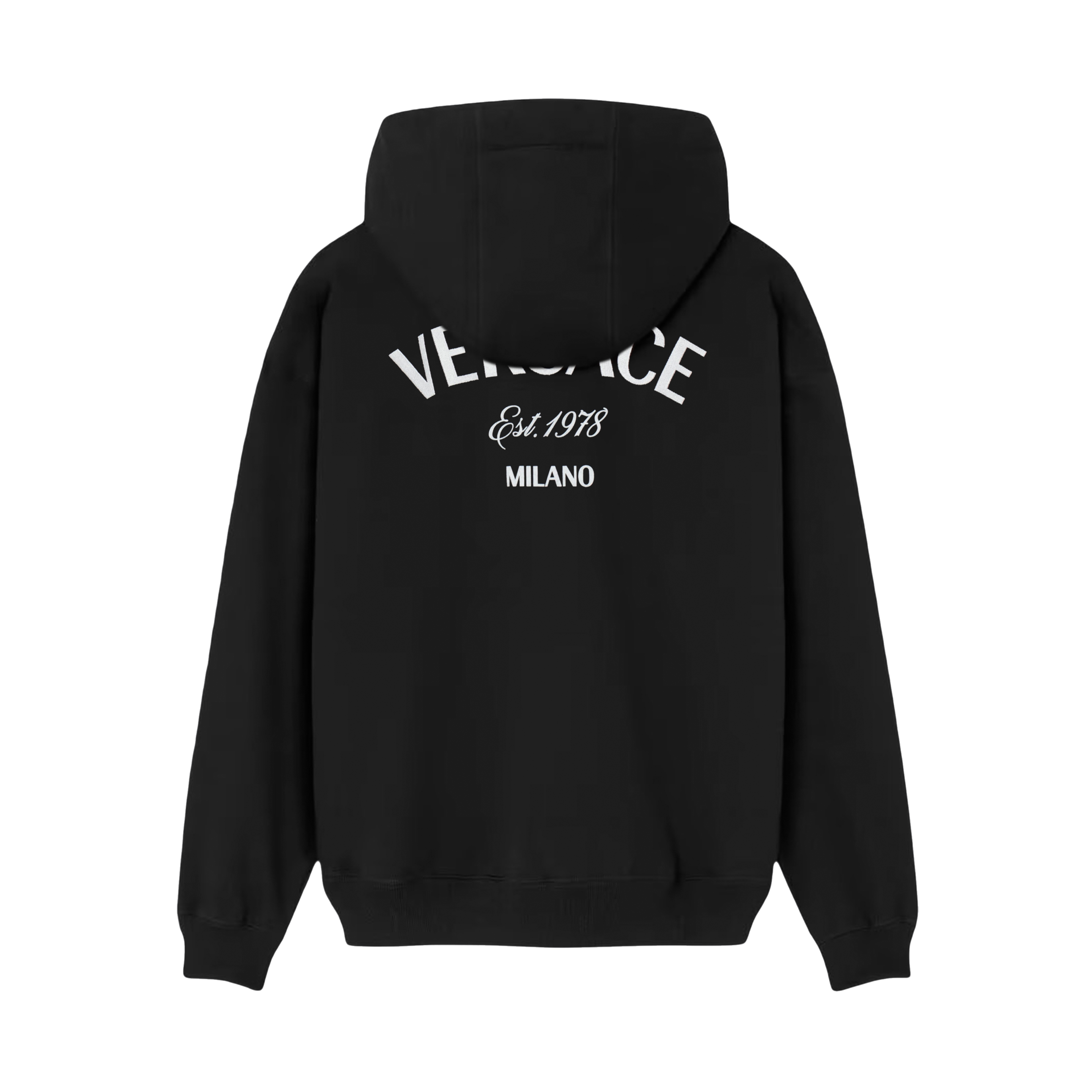 Buzo Tipo Hoodie Negro Versace Logo