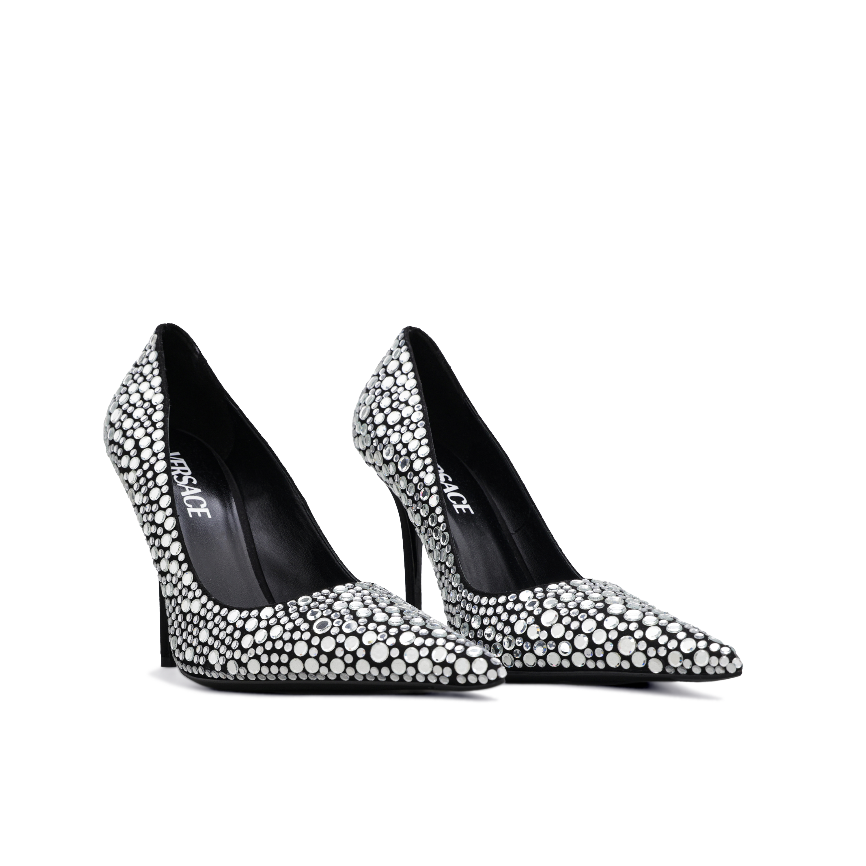 Tacones Negro Versace Crystals