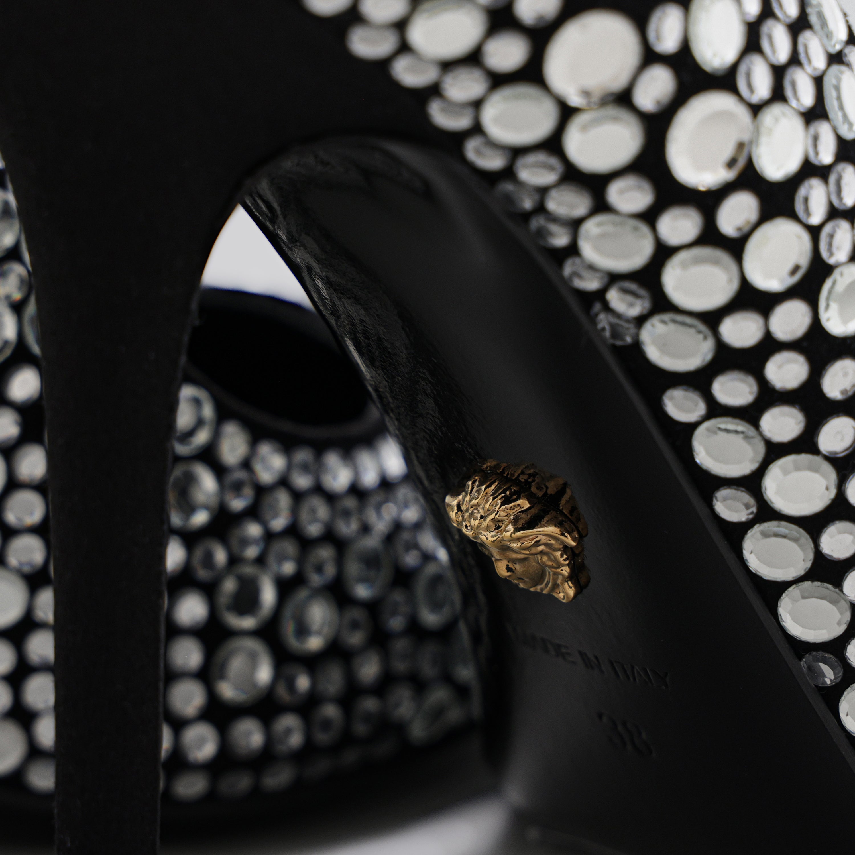 Tacones Negro Versace Crystals