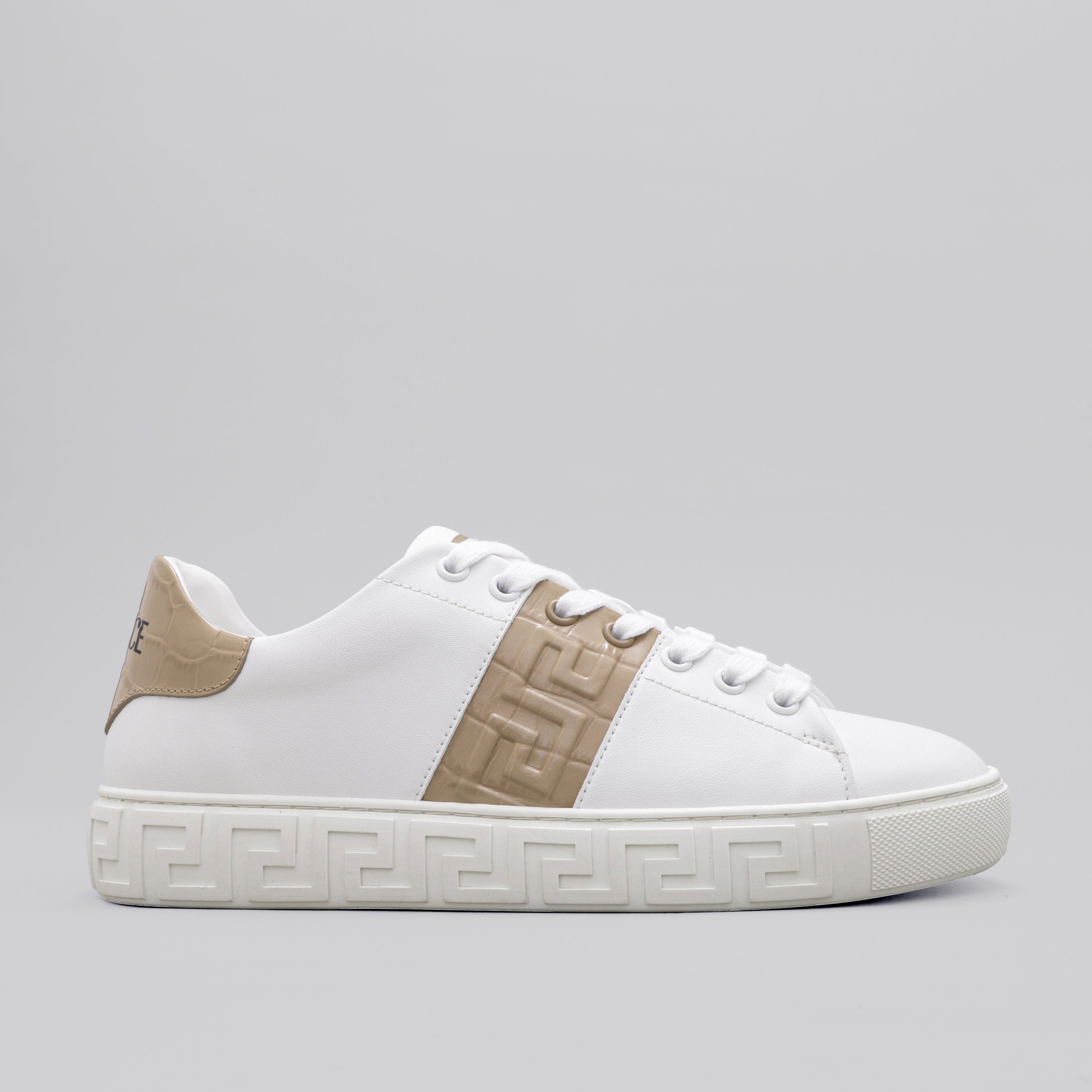 Sneakers Blancos Versace Brow Crystal Greca