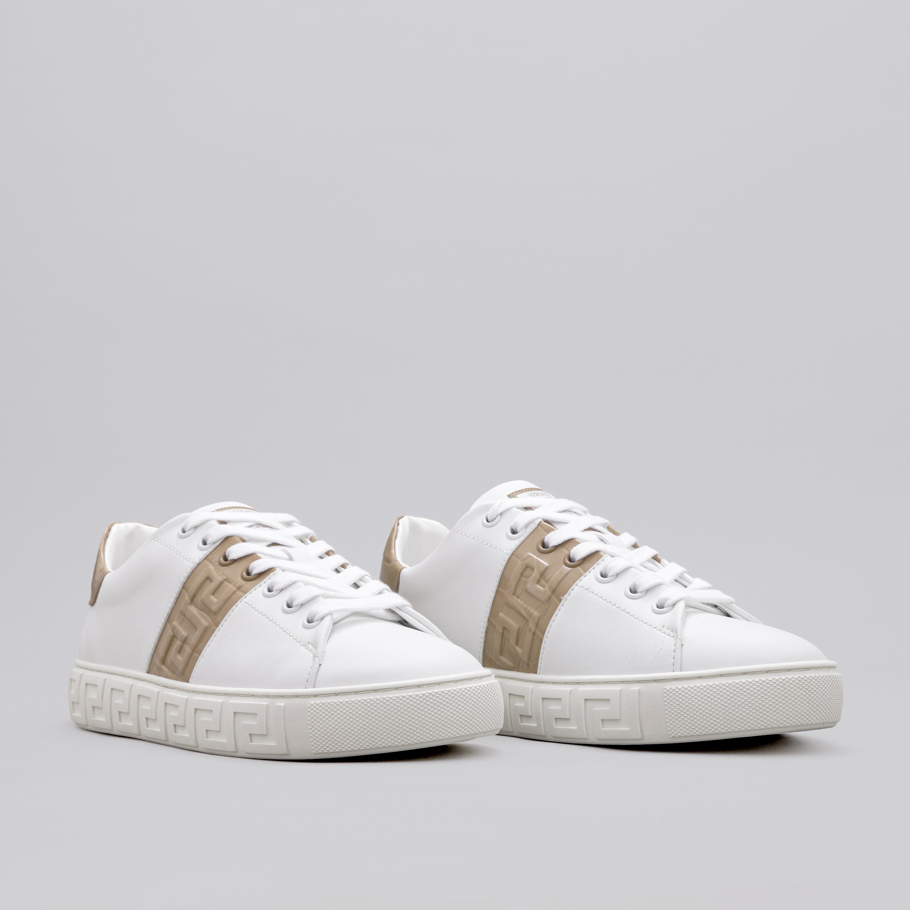 Sneakers Blancos Versace Brow Crystal Greca