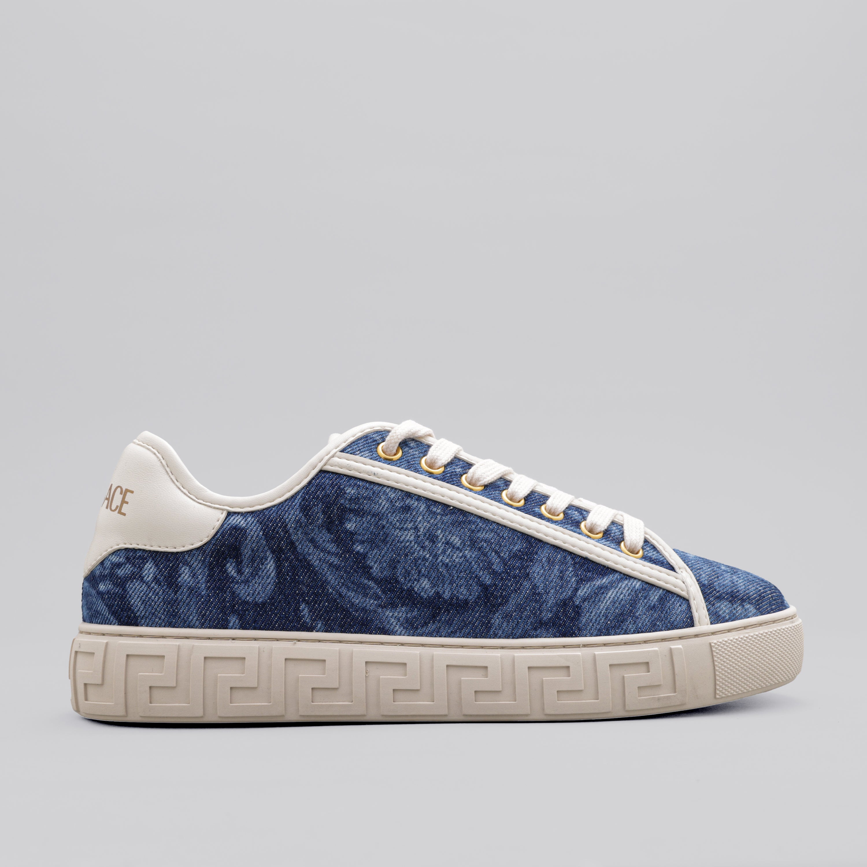 Sneakers Azul Versace Grecca