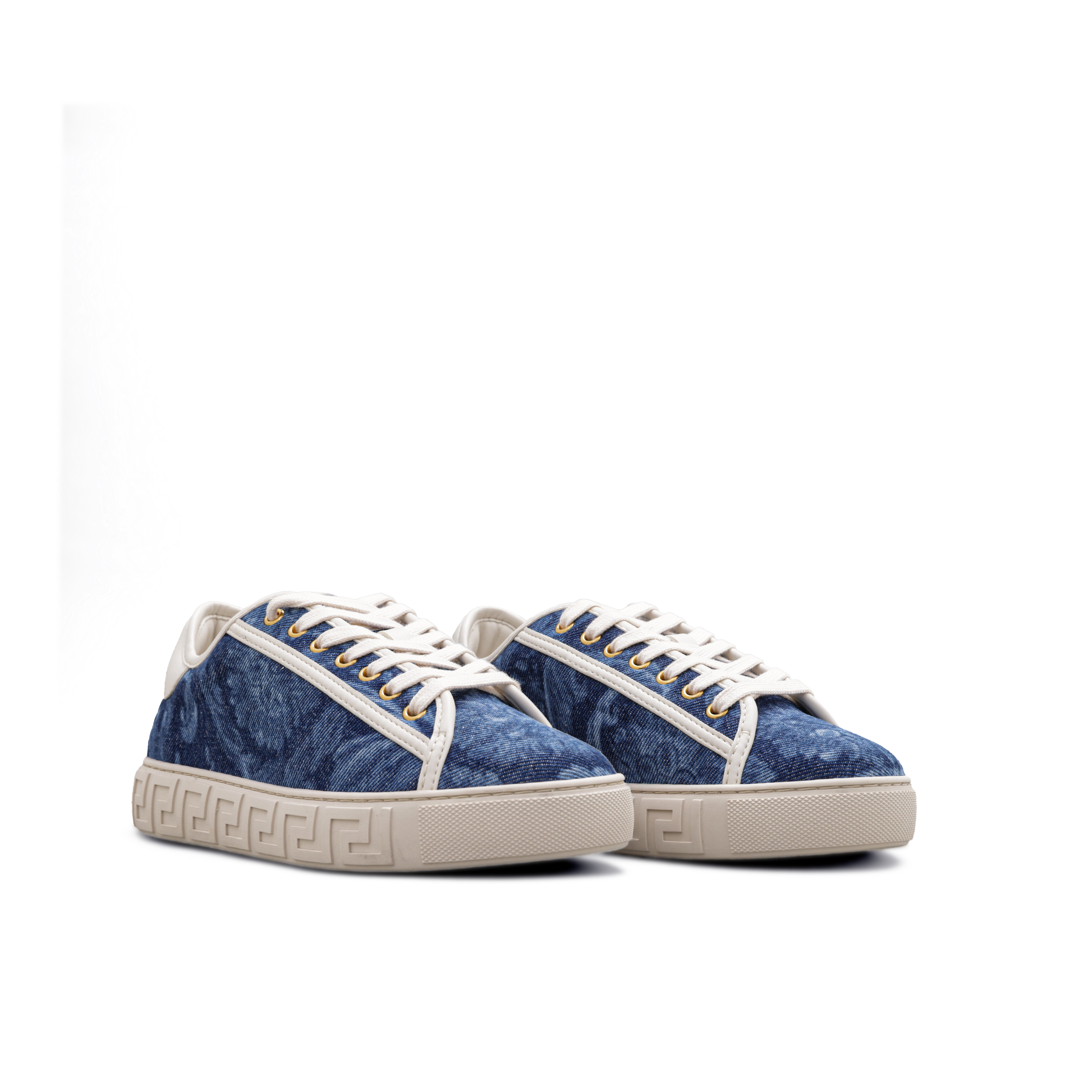 Sneakers Azul Versace Grecca