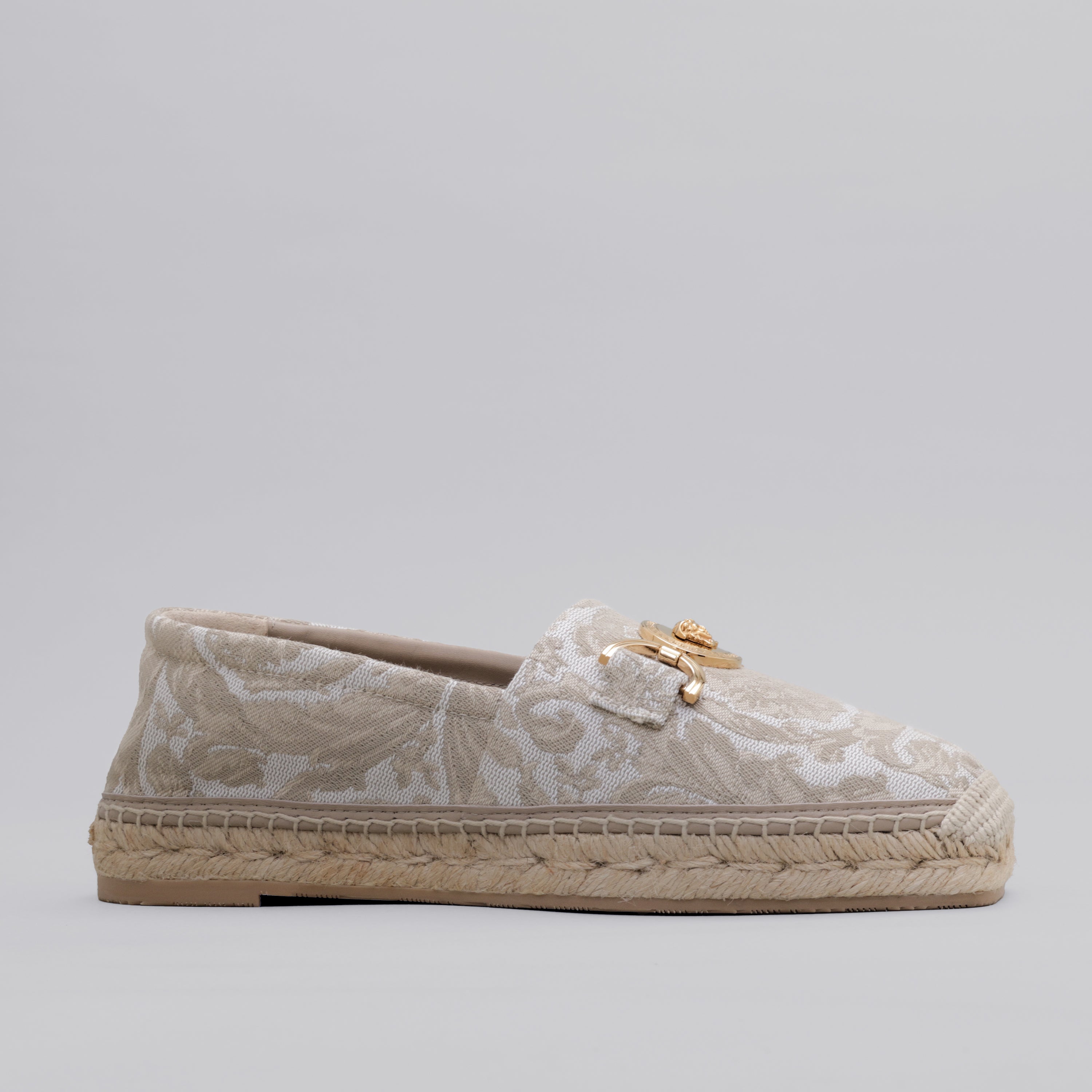 Espadrille Beige Versace Athena Barocco