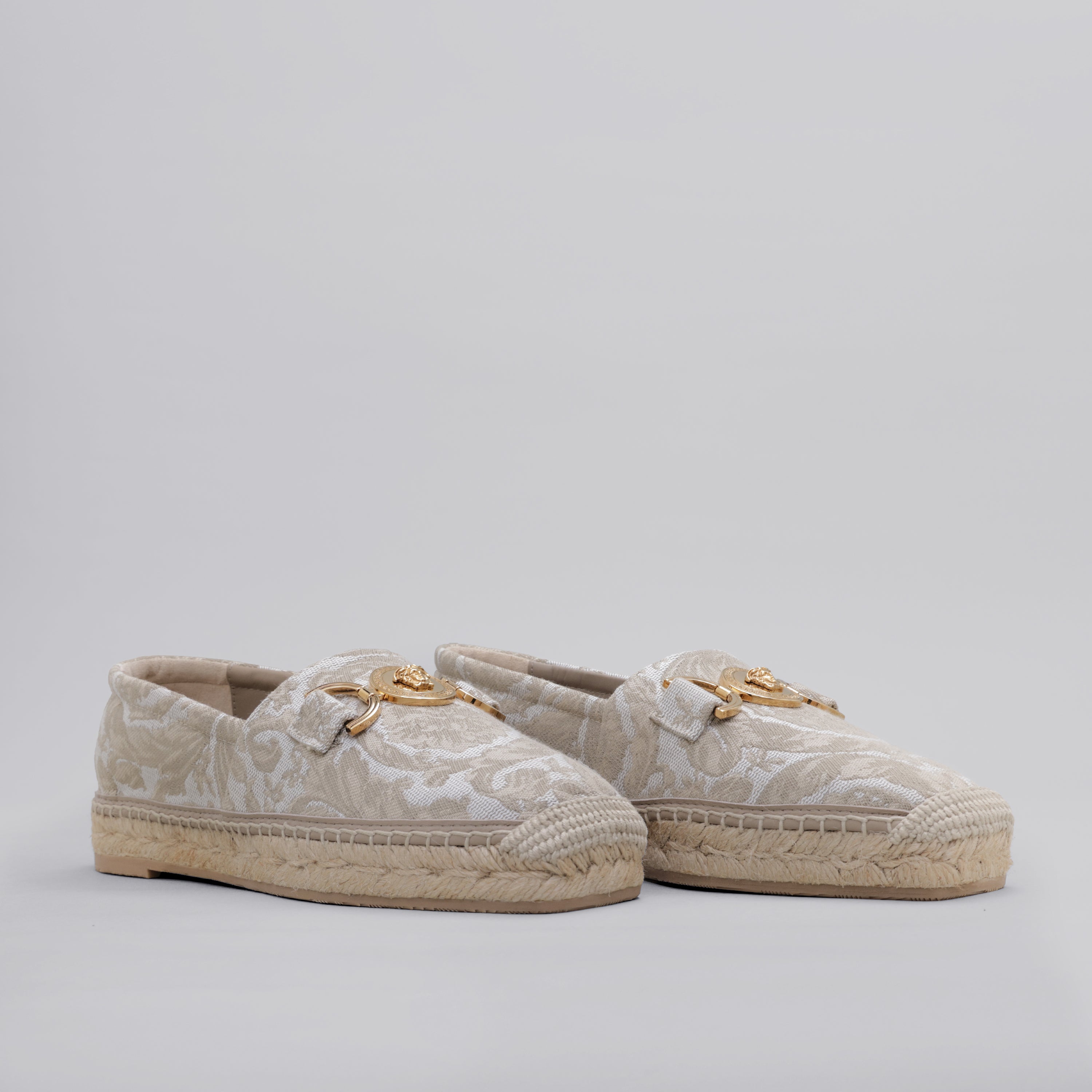 Espadrille Beige Versace Athena Barocco