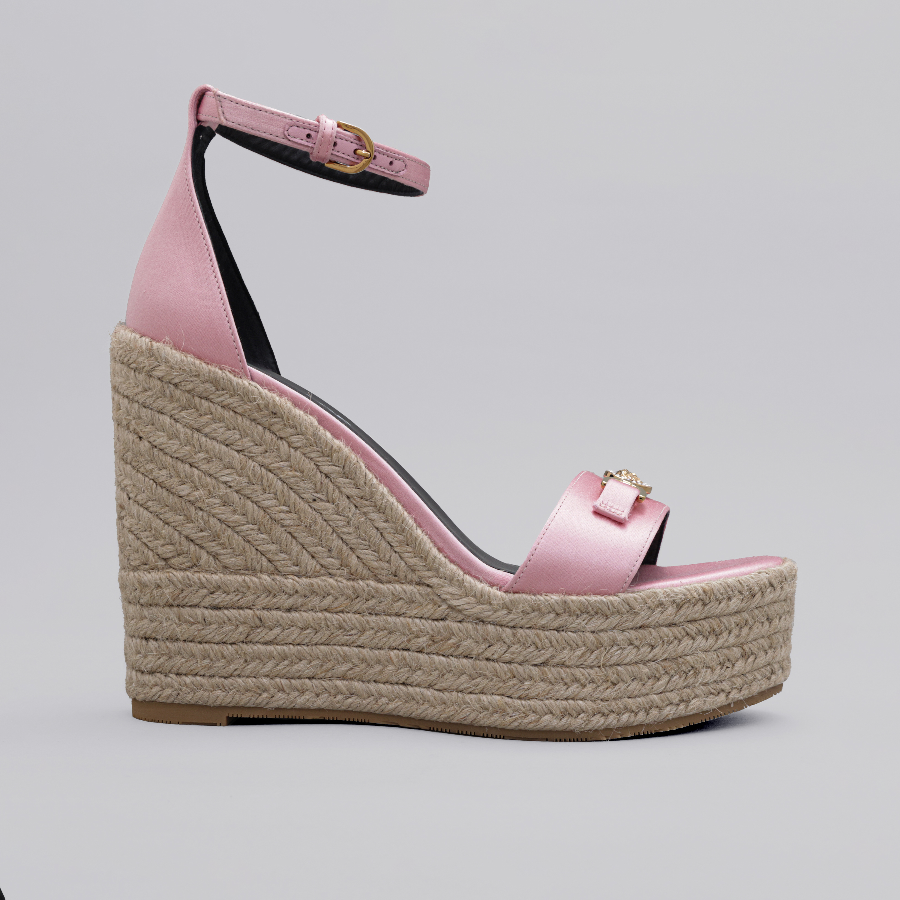 Sandalias de Plataforma Rosadas Versace Medusa Plaque