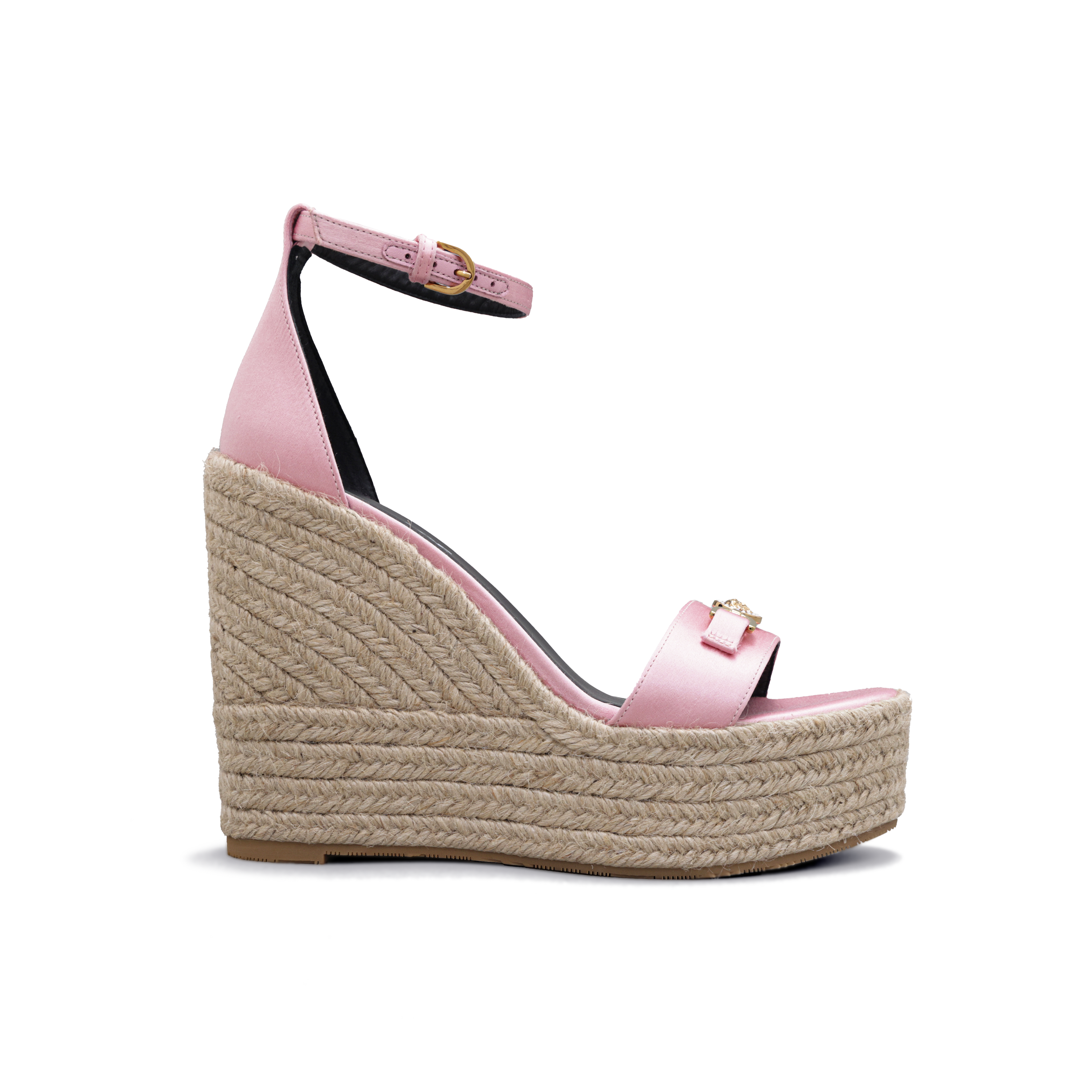 Sandalias de Plataforma Rosadas Versace Medusa Plaque