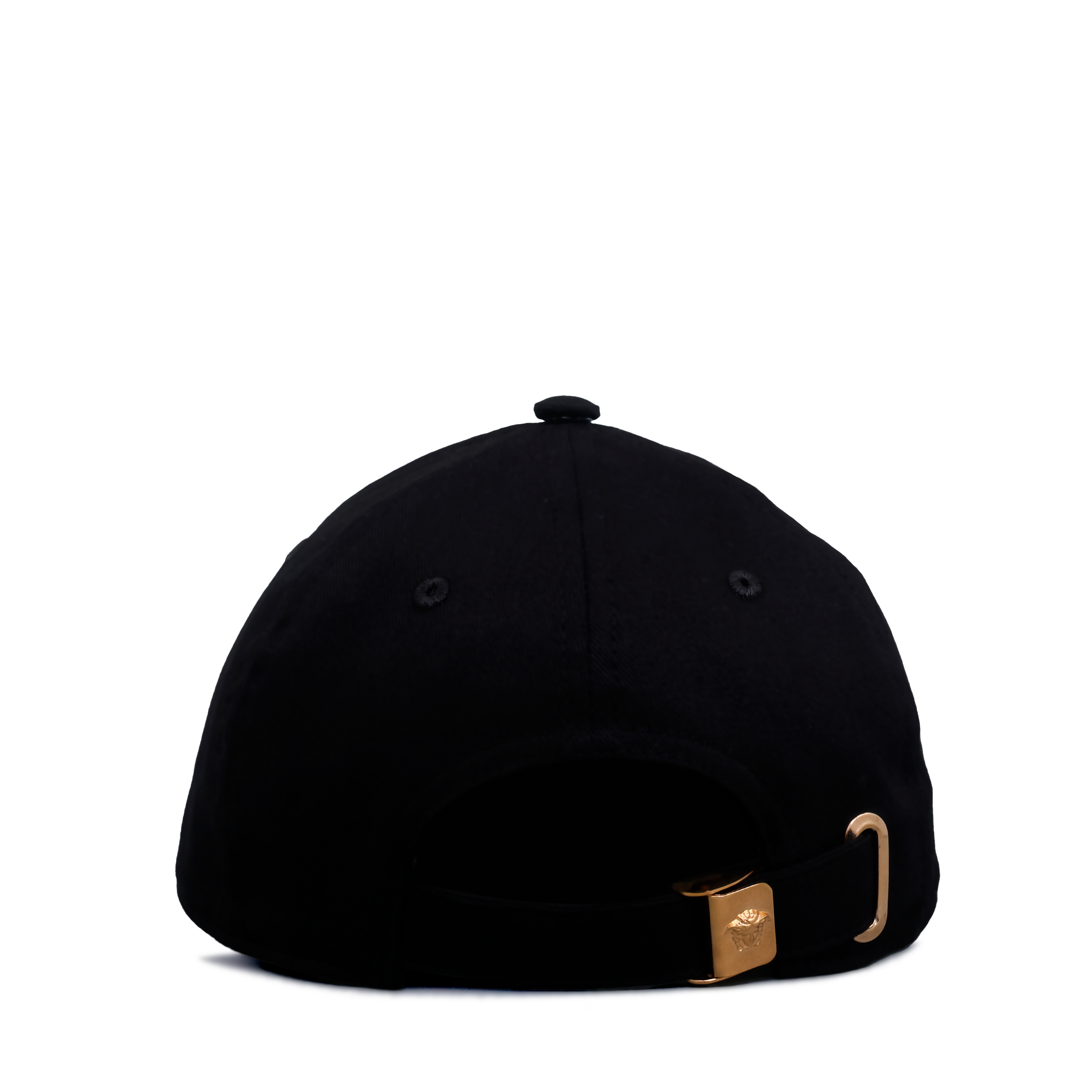 Gorra Negra Versace Logo