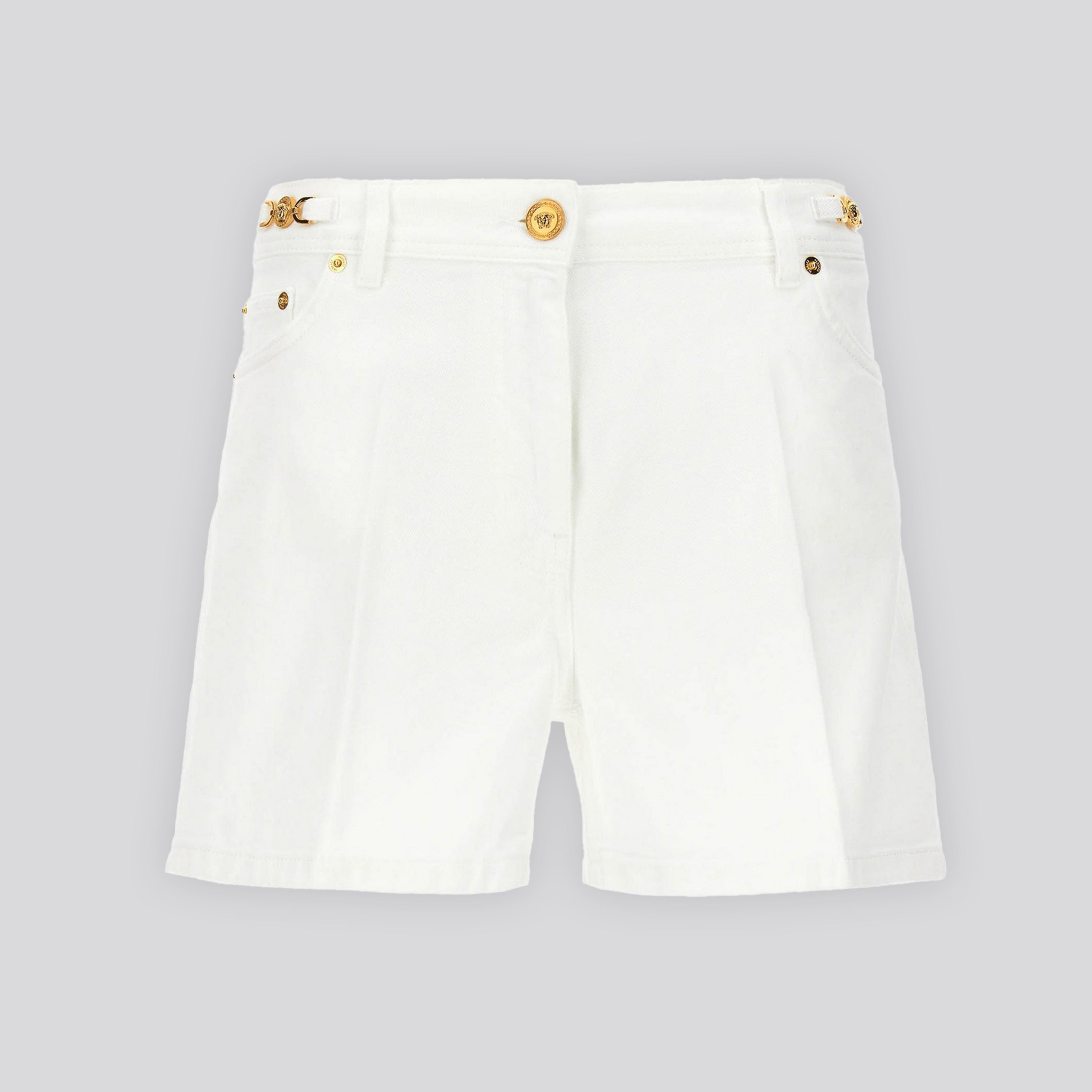 Shorts Blanco Versace Plaque