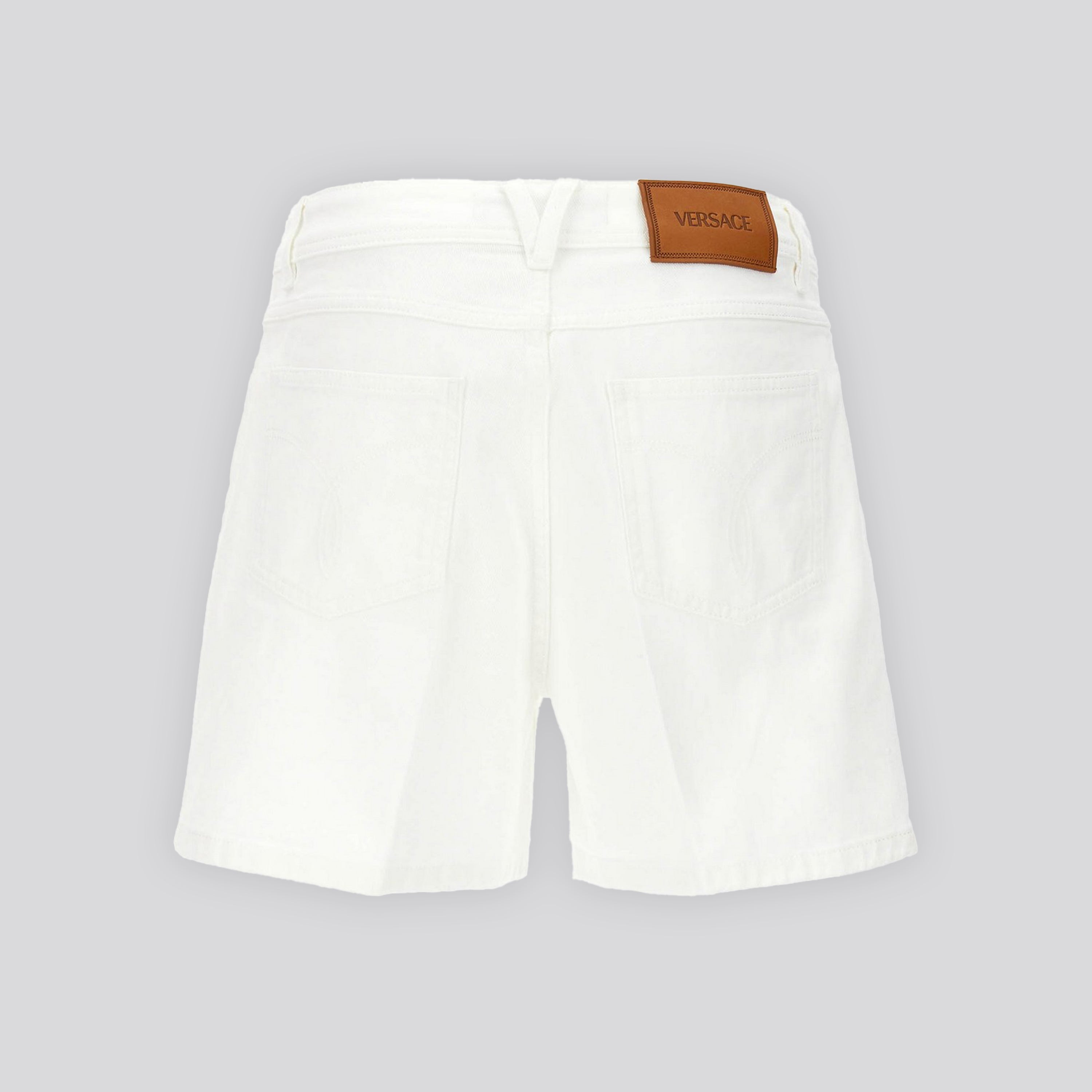 Shorts Blanco Versace Plaque