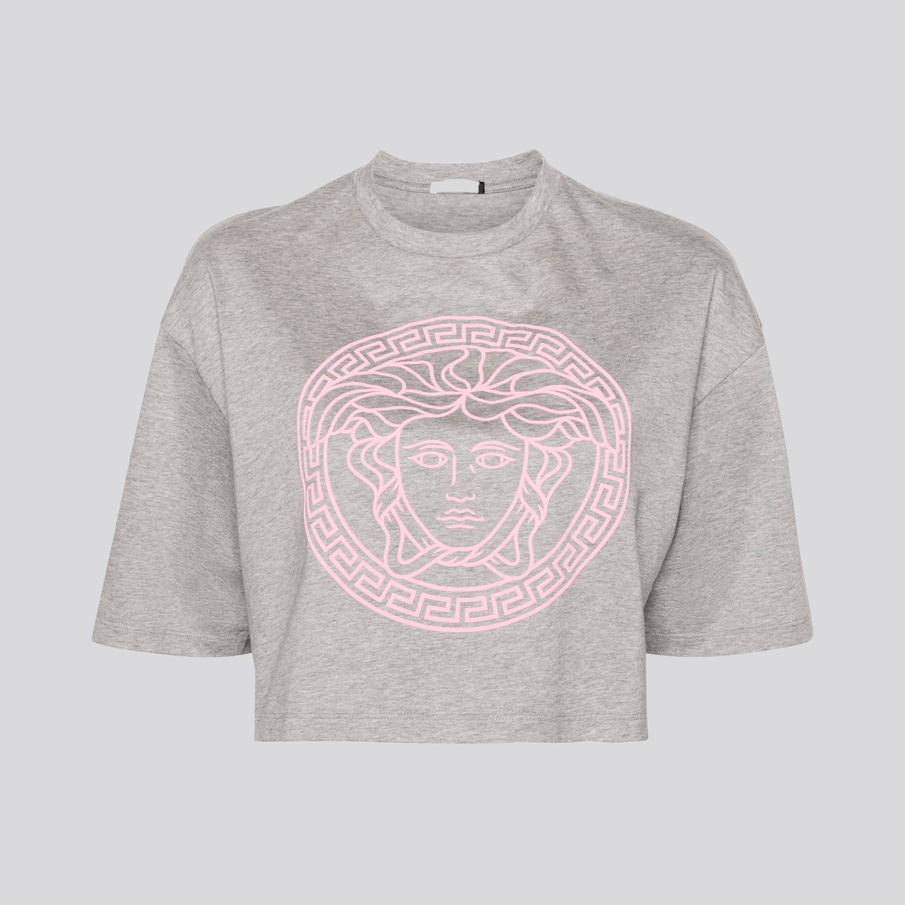 Camiseta Gris Versace Pink Medusa